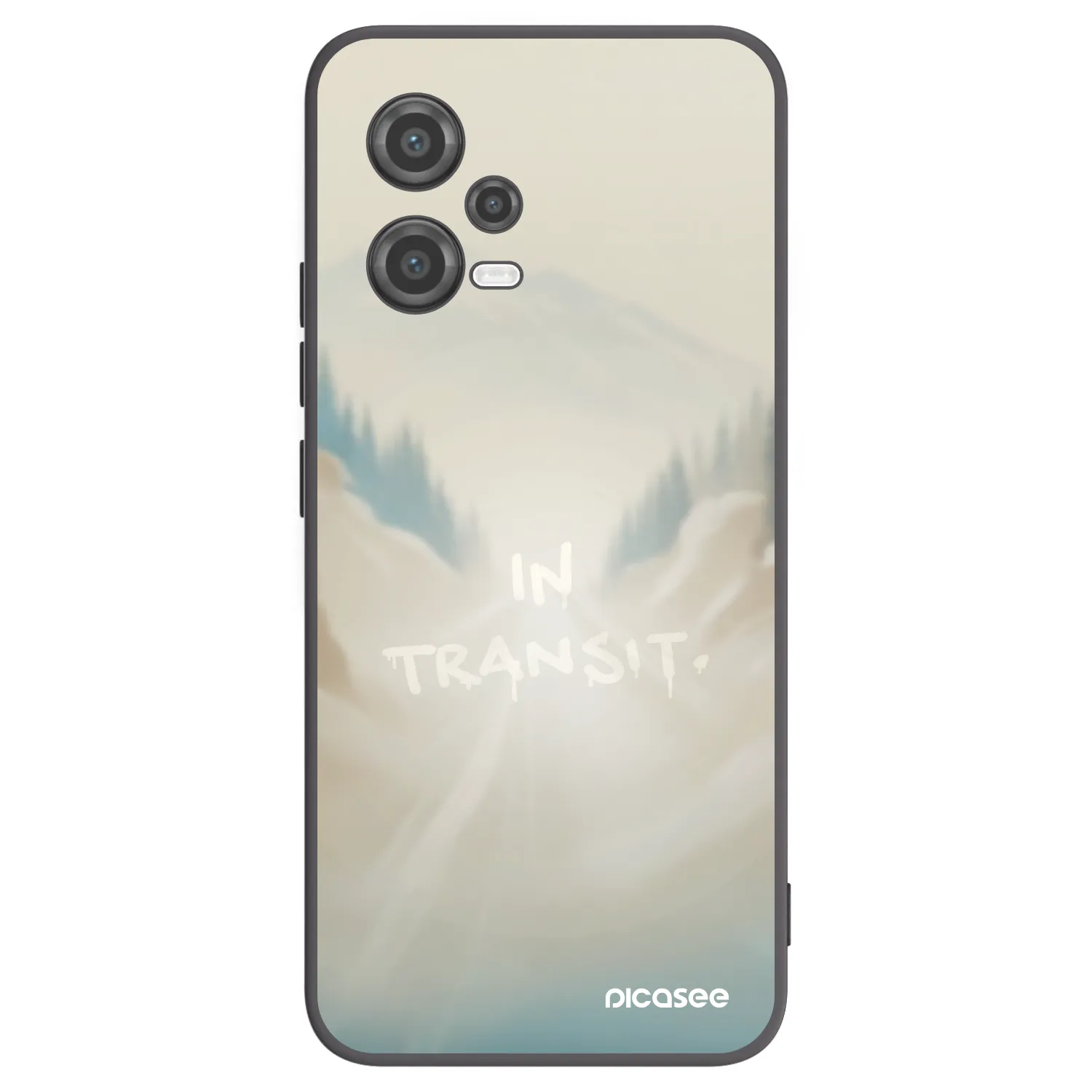 Picasee silikonowe czarne etui na Xiaomi Poco X5 - IN TRANSIT