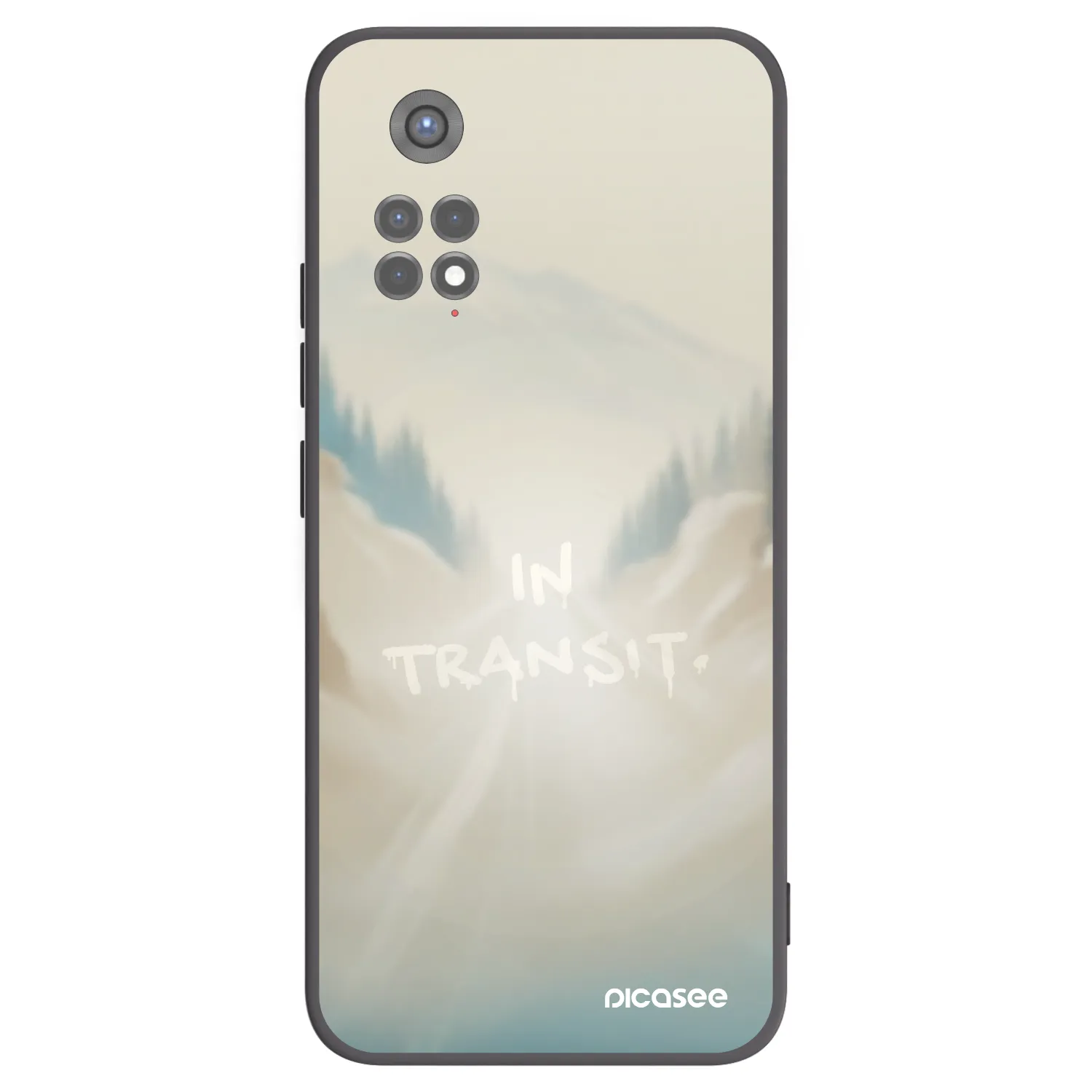Picasee silikonowe czarne etui na Xiaomi Redmi Note 11S 5G - IN TRANSIT