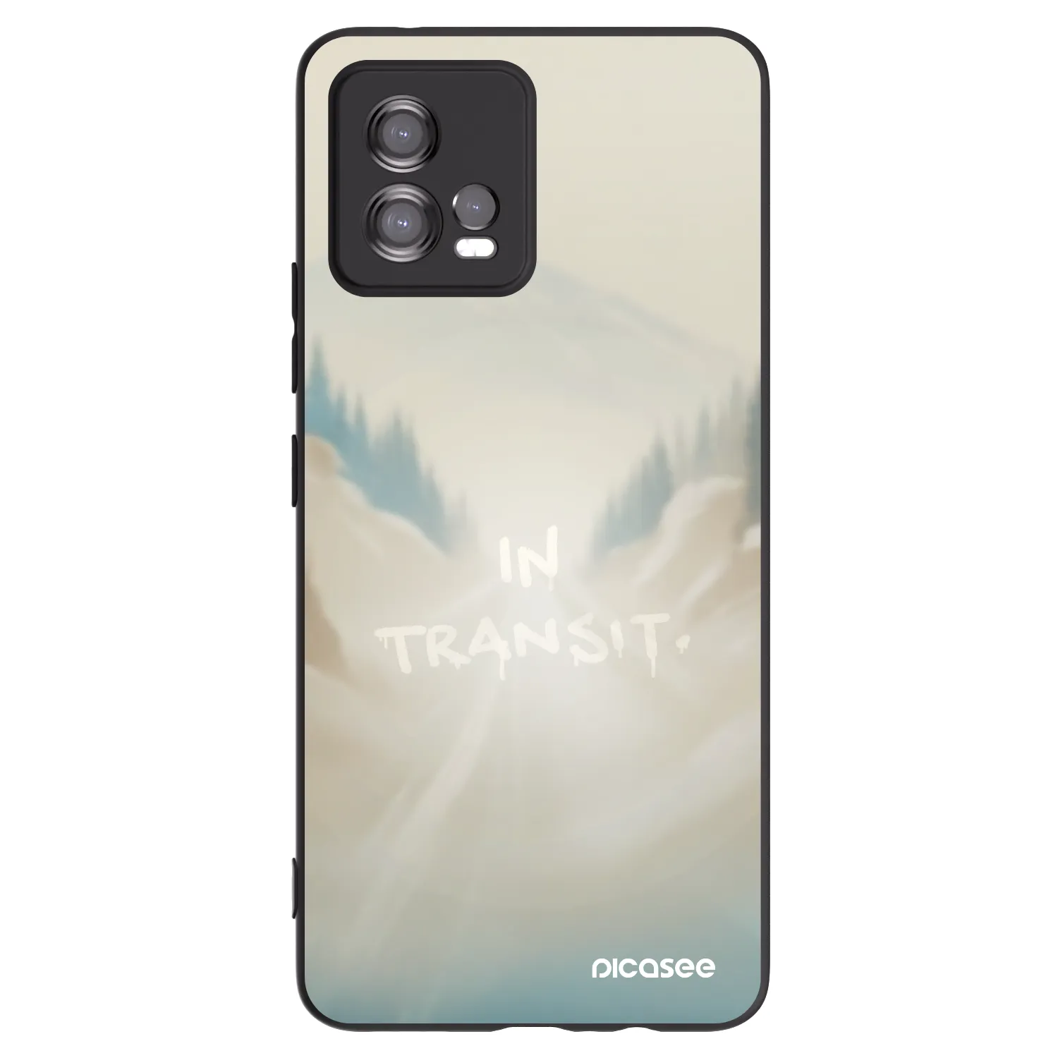 Picasee silikonowe czarne etui na Motorola Moto G72 - IN TRANSIT