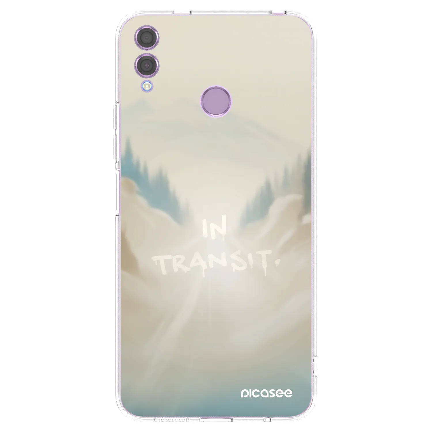 Picasee silikonowe przeźroczyste etui na Honor 8X - IN TRANSIT