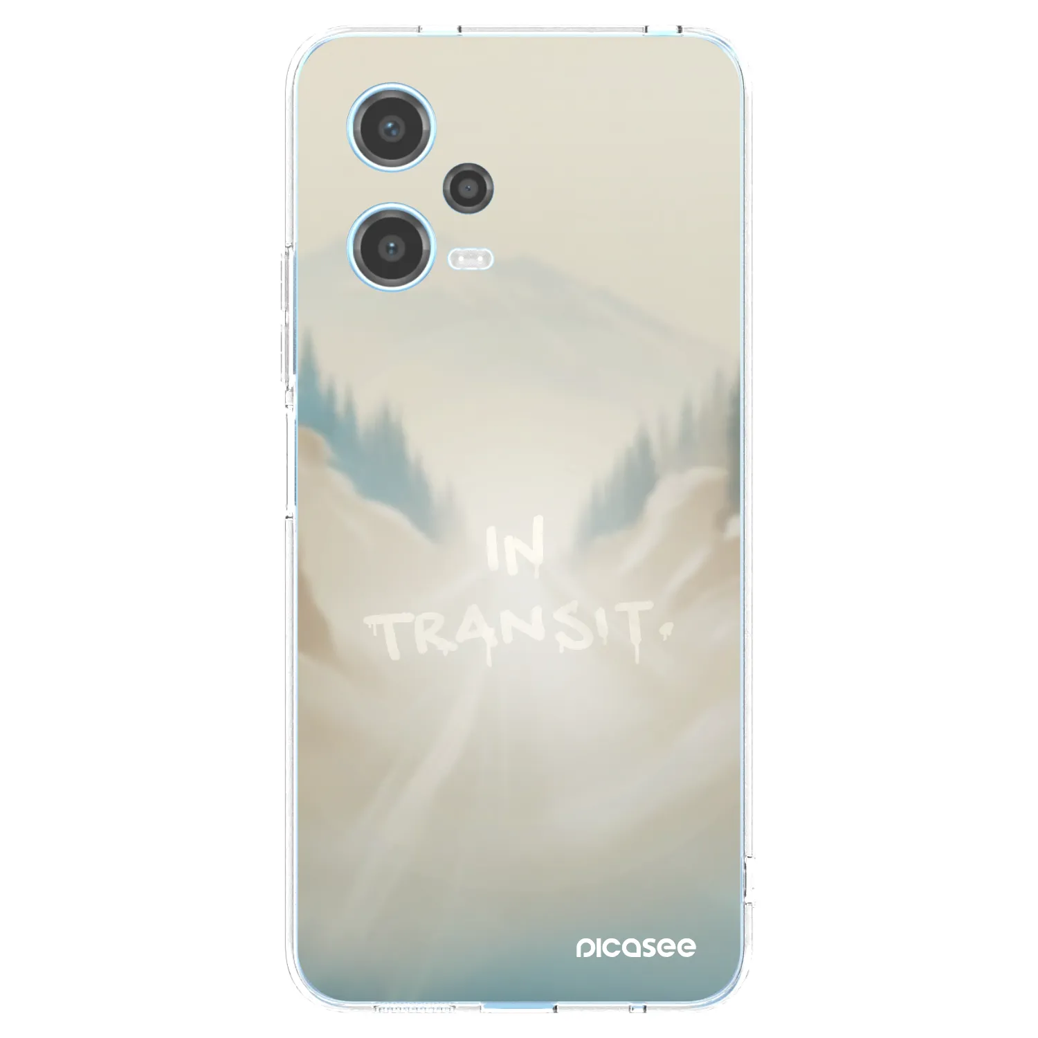 Picasee silikonowe przeźroczyste etui na Xiaomi Redmi Note 12 5G - IN TRANSIT