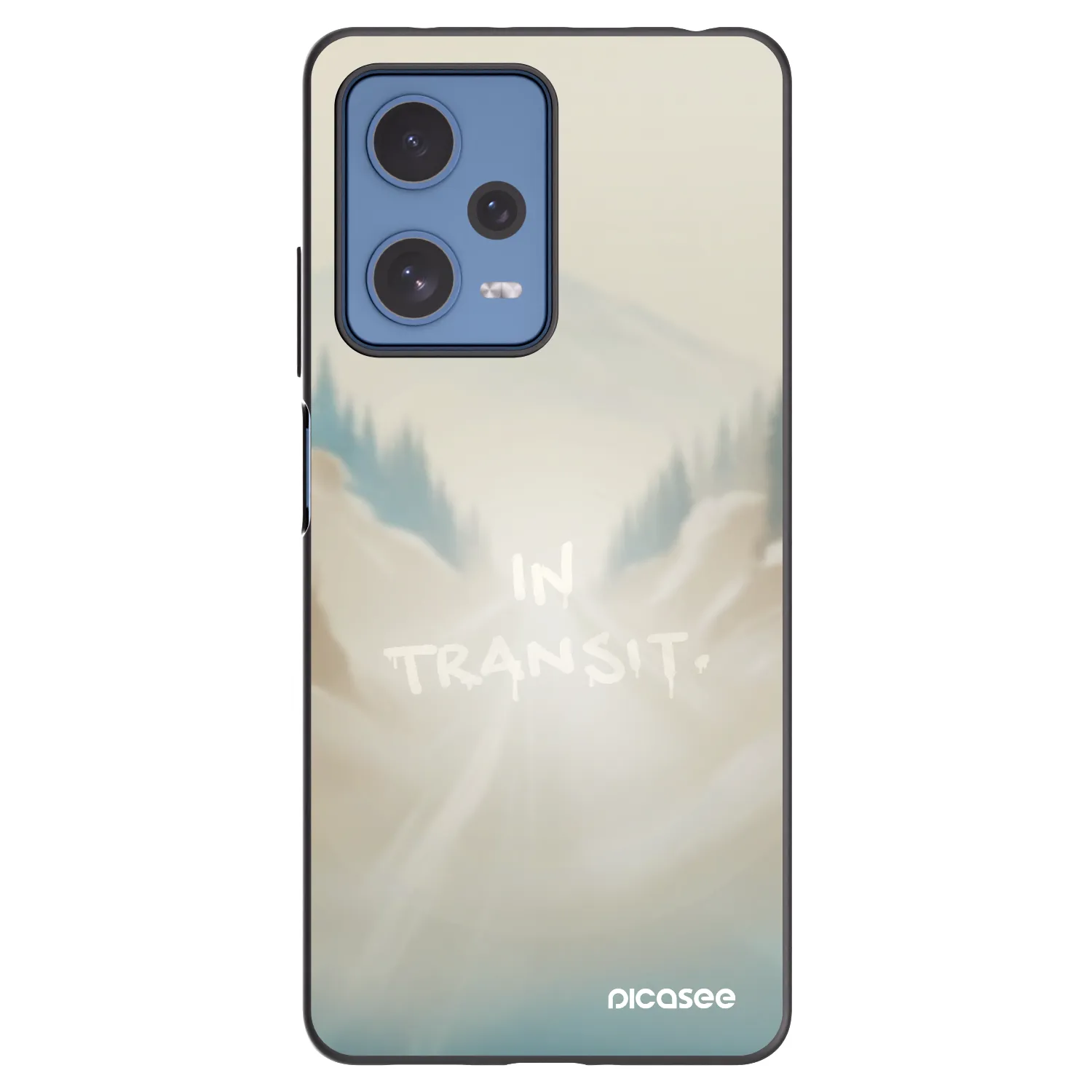 Picasee silikonowe czarne etui na Xiaomi Redmi Note 12 Pro 5G - IN TRANSIT