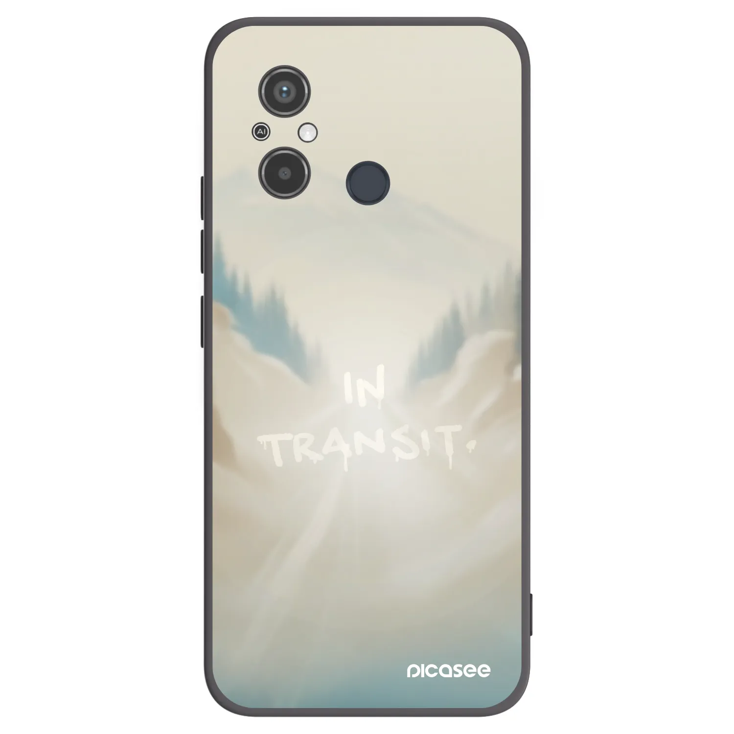 Picasee silikonowe czarne etui na Xiaomi Redmi 12C - IN TRANSIT