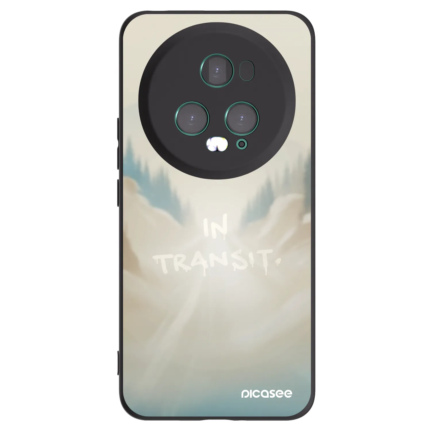Picasee silikonowe czarne etui na Honor Magic5 Pro - IN TRANSIT