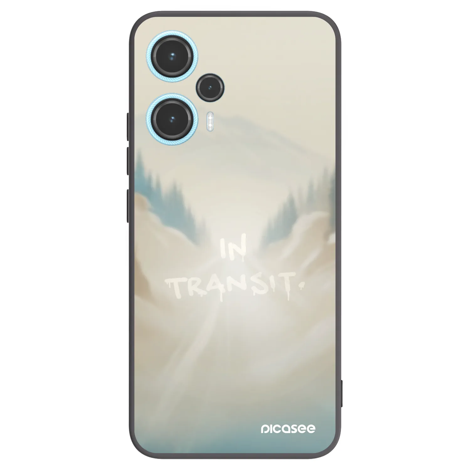 Picasee silikonowe czarne etui na Xiaomi Poco F5 - IN TRANSIT