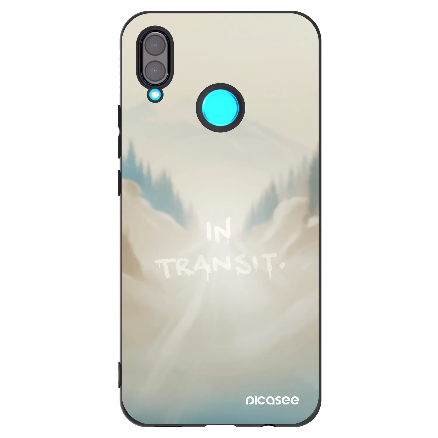Picasee silikonowe czarne etui na Huawei Nova 3i - IN TRANSIT