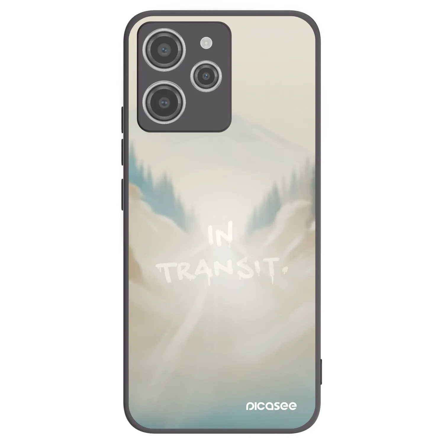 Picasee silikonowe czarne etui na Xiaomi Redmi 12 4G - IN TRANSIT