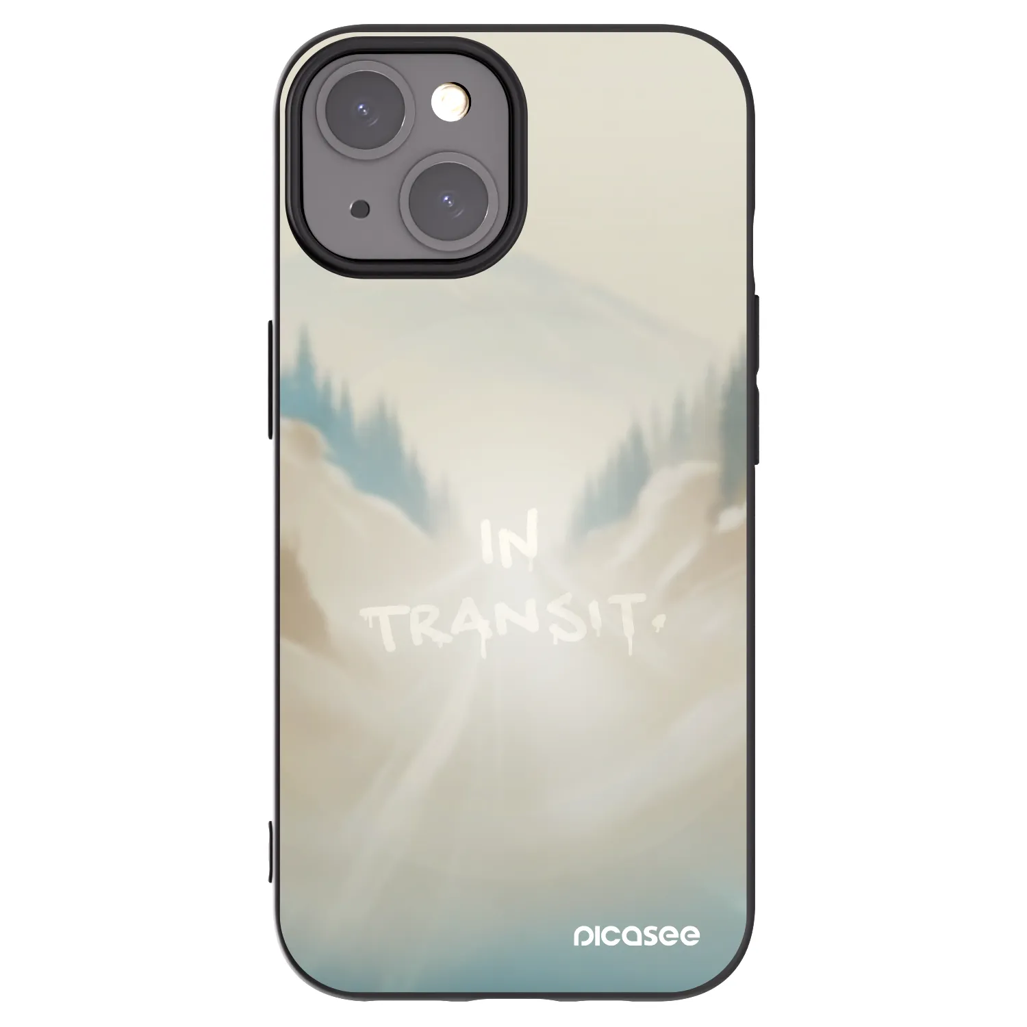 Picasee silikonowe czarne etui na Apple iPhone 15 - IN TRANSIT