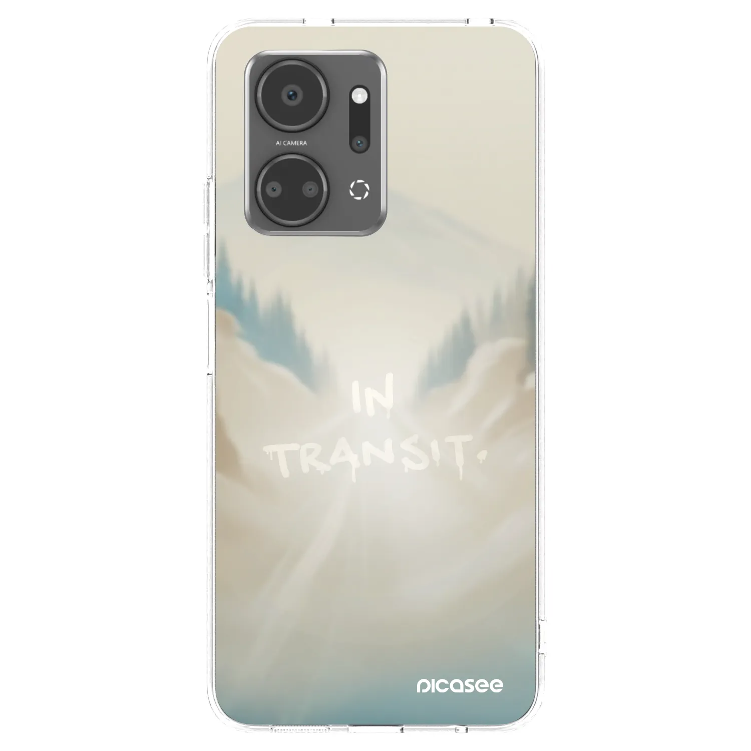 Picasee silikonowe przeźroczyste etui na Honor X7a - IN TRANSIT