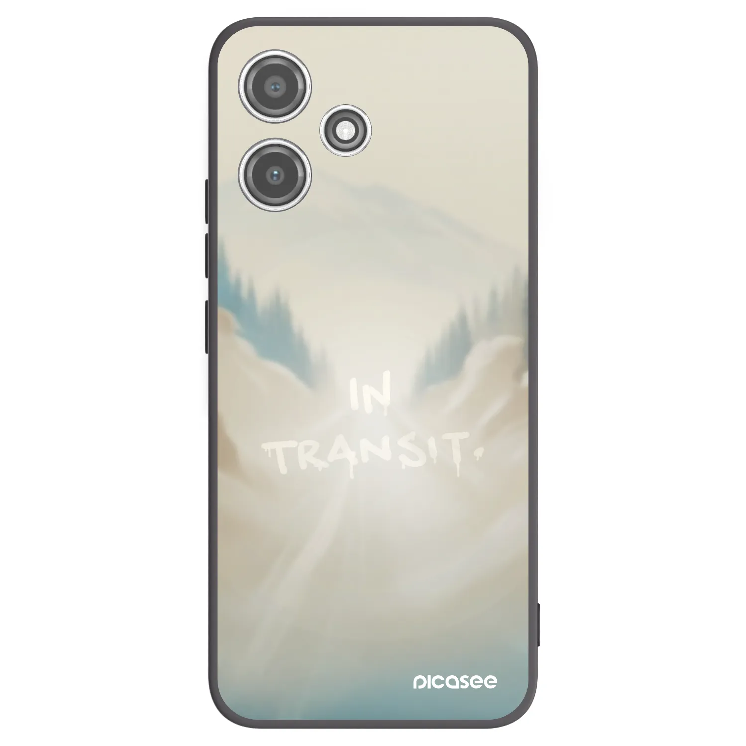 Picasee silikonowe czarne etui na Xiaomi Redmi 12 5G - IN TRANSIT