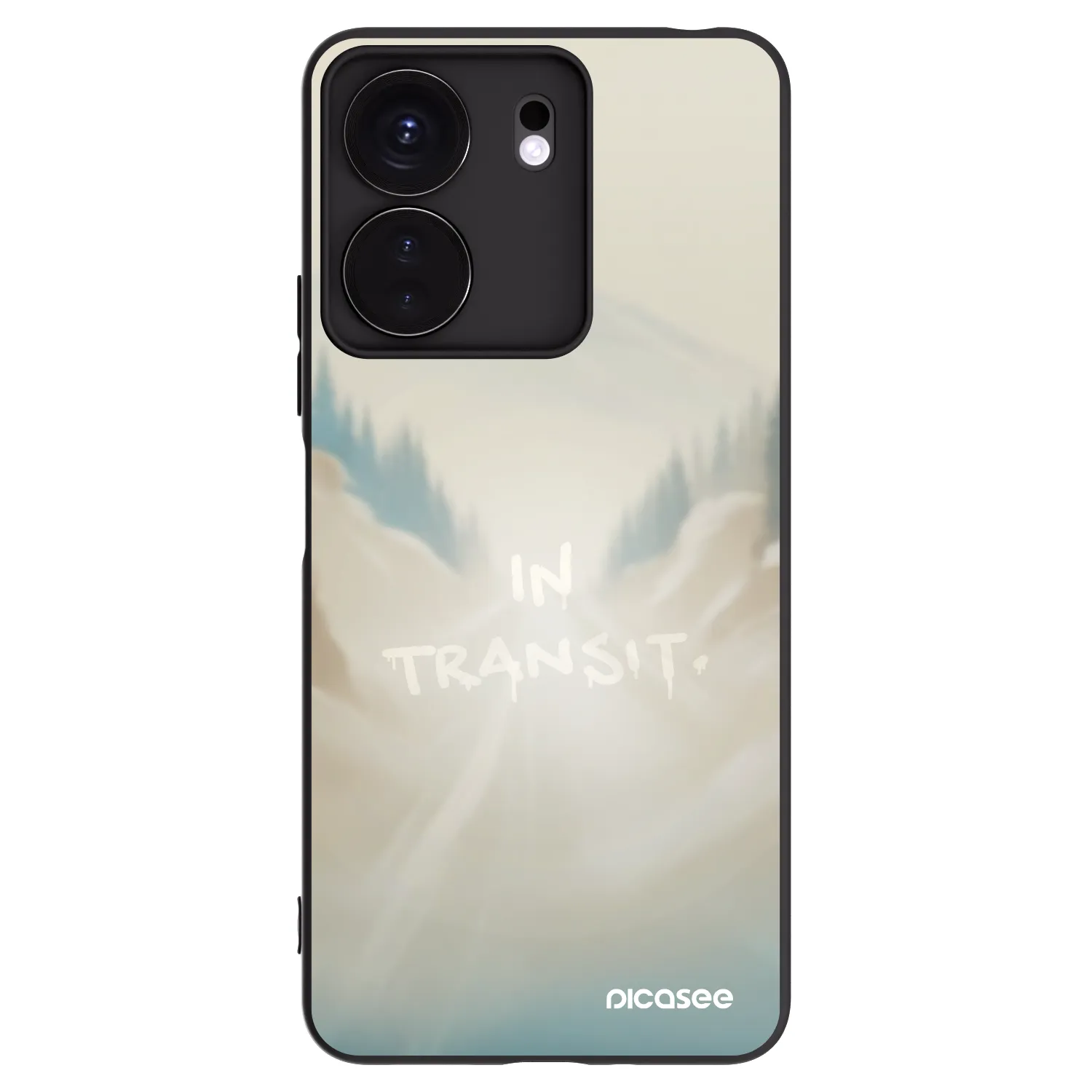 Picasee silikonowe czarne etui na Xiaomi Redmi 13C 4G - IN TRANSIT