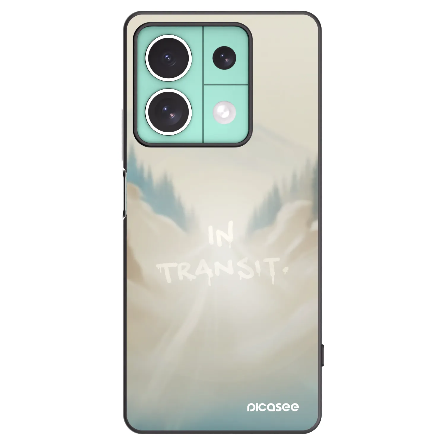 Picasee silikonowe czarne etui na Xiaomi Redmi Note 13 5G - IN TRANSIT
