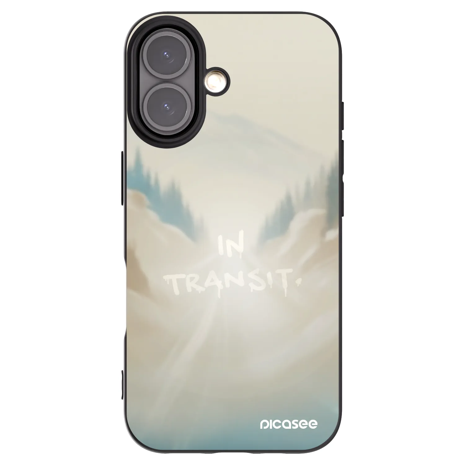 Picasee silikonowe czarne etui na Apple iPhone 16 - IN TRANSIT