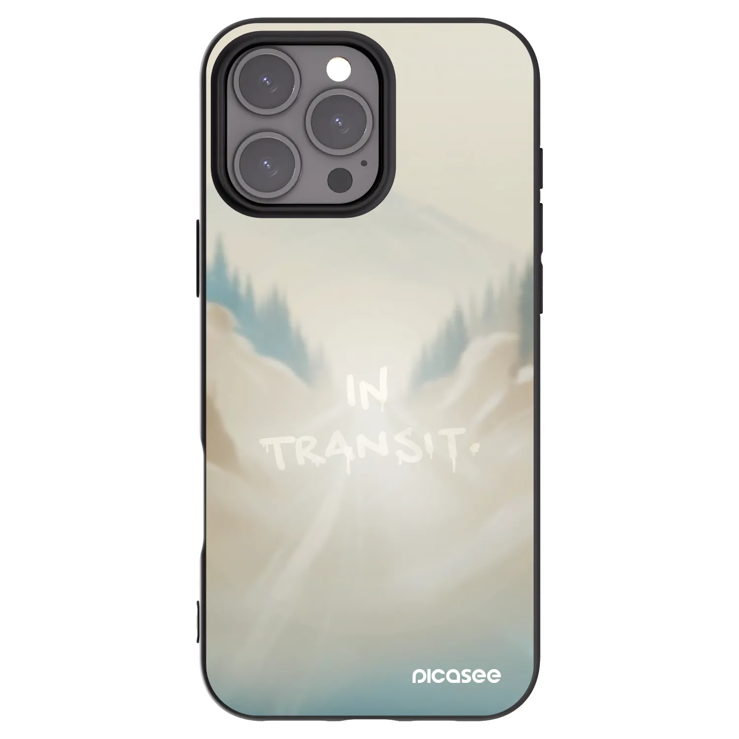 Picasee silikonowe czarne etui na Apple iPhone 16 Pro Max - IN TRANSIT