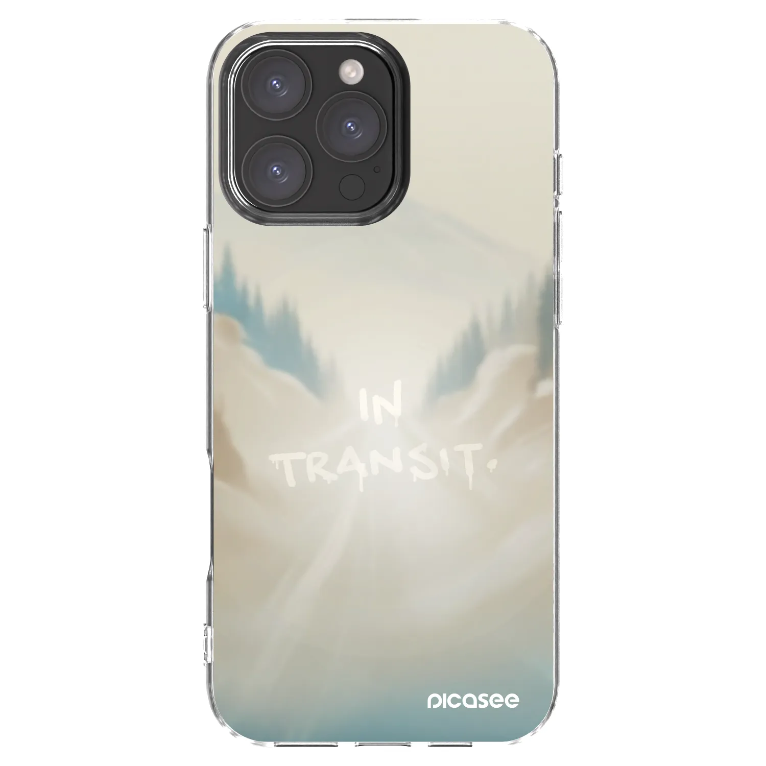 Picasee silikonowe przeźroczyste etui na Apple iPhone 16 Pro Max - IN TRANSIT