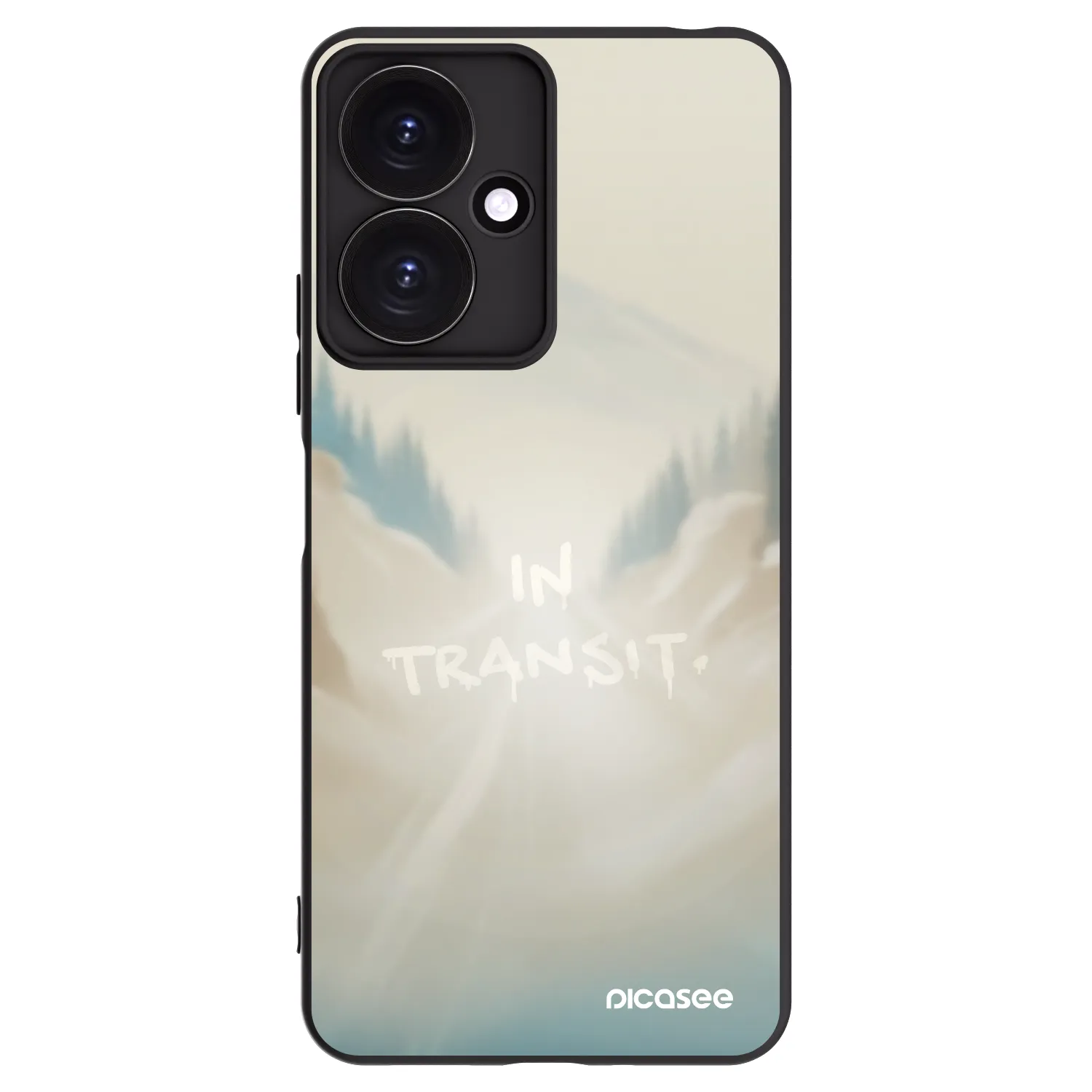 Picasee silikonowe czarne etui na Xiaomi Redmi 13C 5G - IN TRANSIT