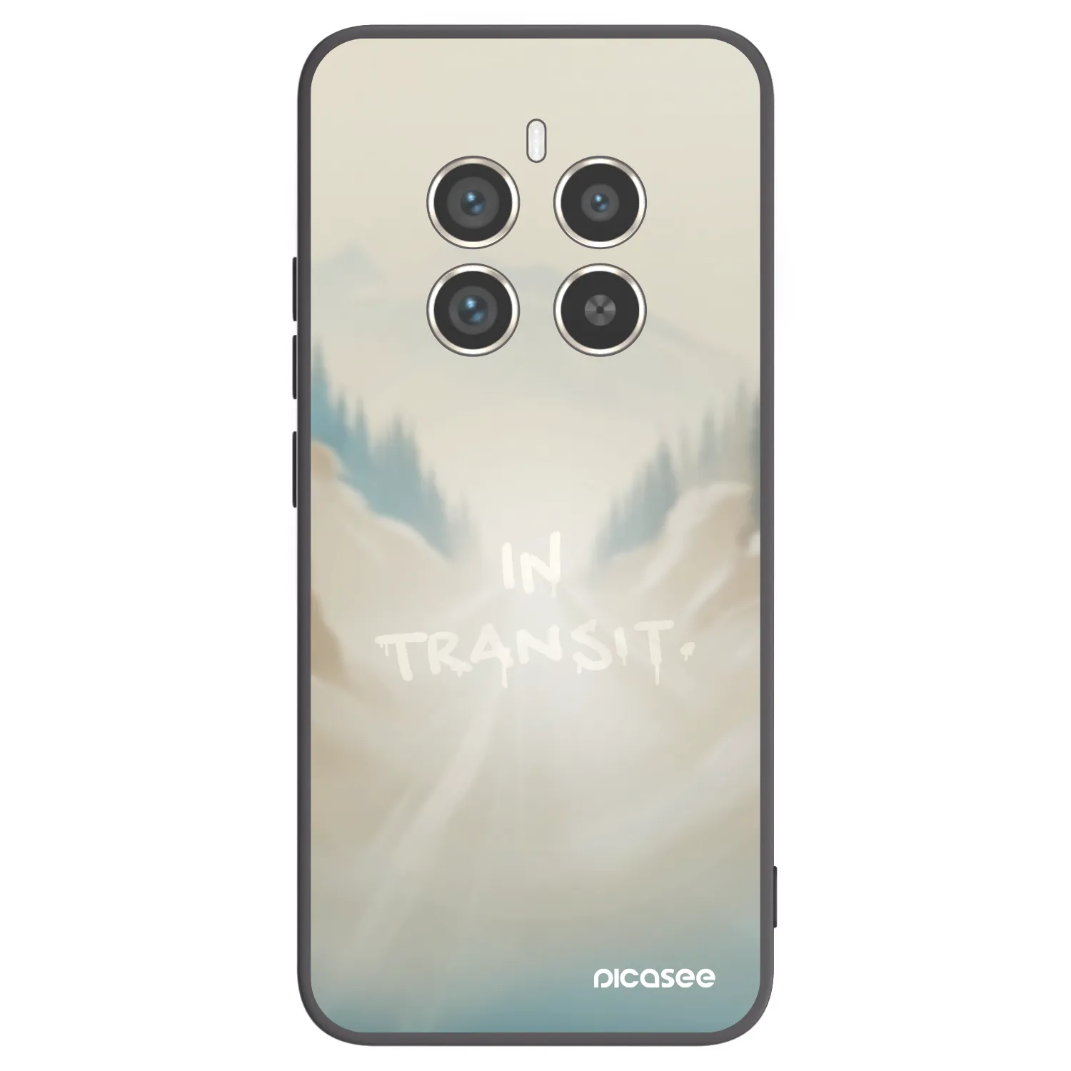 Picasee silikonowe czarne etui na Realme 12 Pro 5G - IN TRANSIT