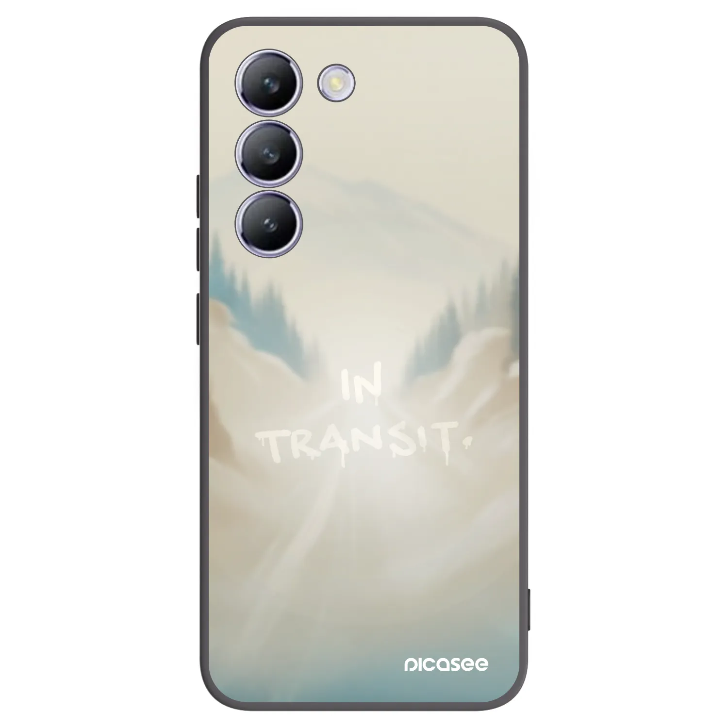 Picasee silikonowe czarne etui na Vivo V40 SE 5G - IN TRANSIT