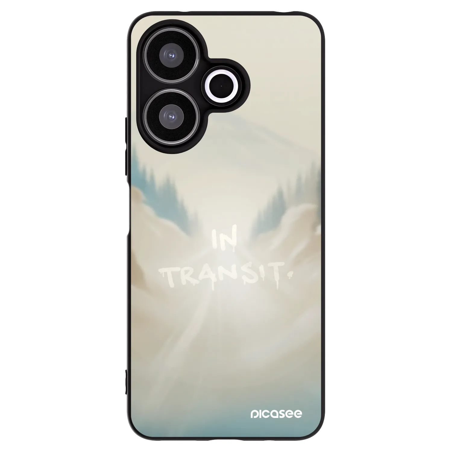 Picasee silikonowe czarne etui na Xiaomi Redmi 13 4G - IN TRANSIT