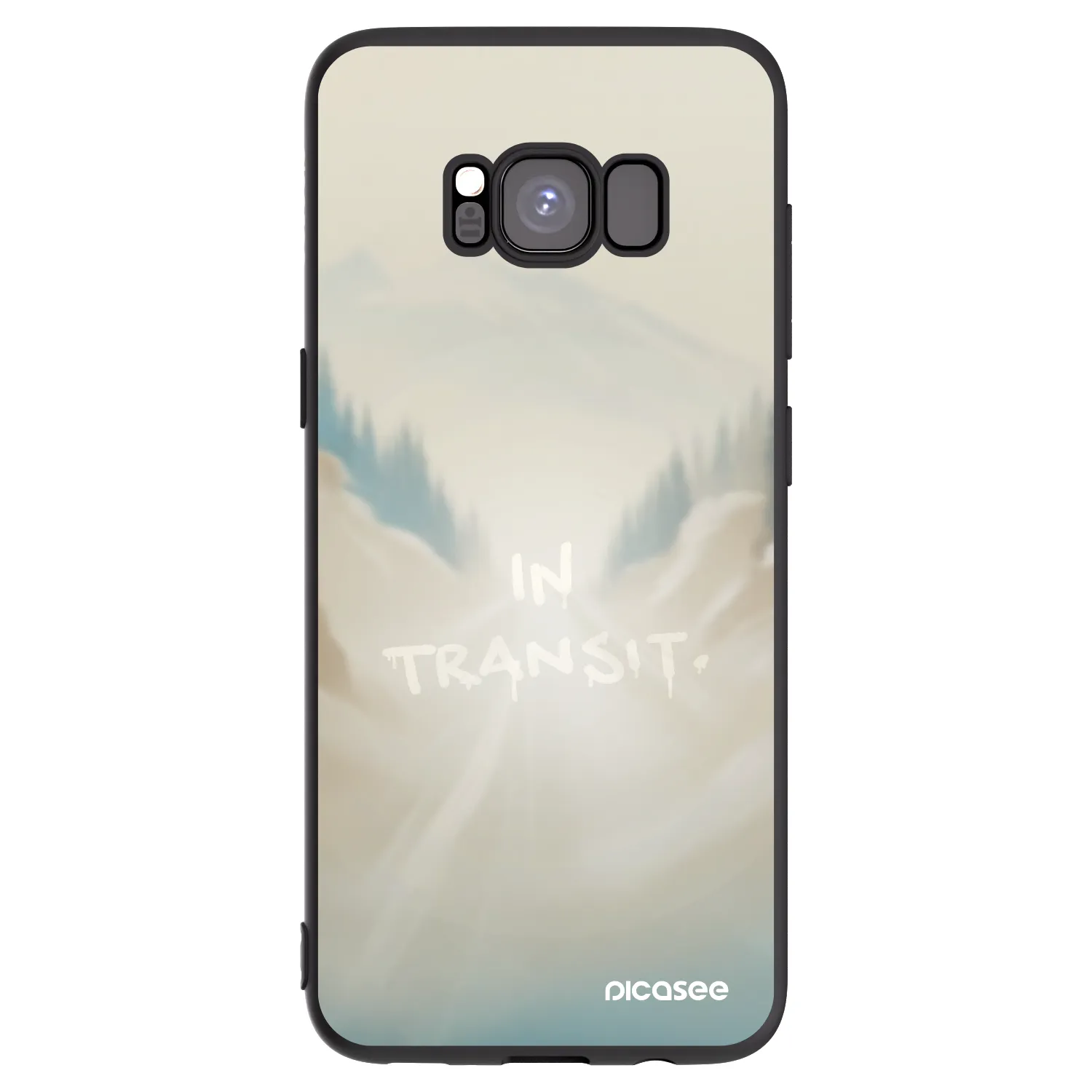 Picasee silikonowe czarne etui na Samsung Galaxy S8 G950F - IN TRANSIT