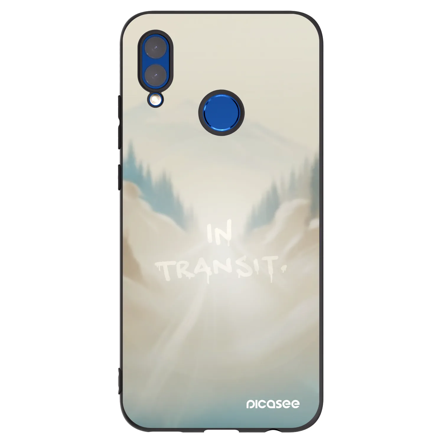 Picasee silikonowe czarne etui na Honor 10 Lite - IN TRANSIT