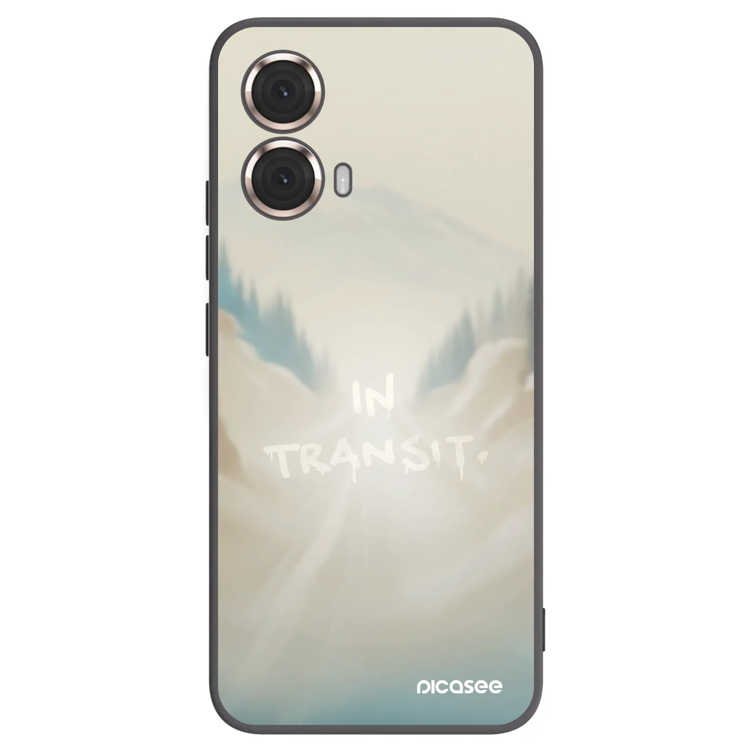 Picasee silikonowe czarne etui na Motorola Moto G85 - IN TRANSIT