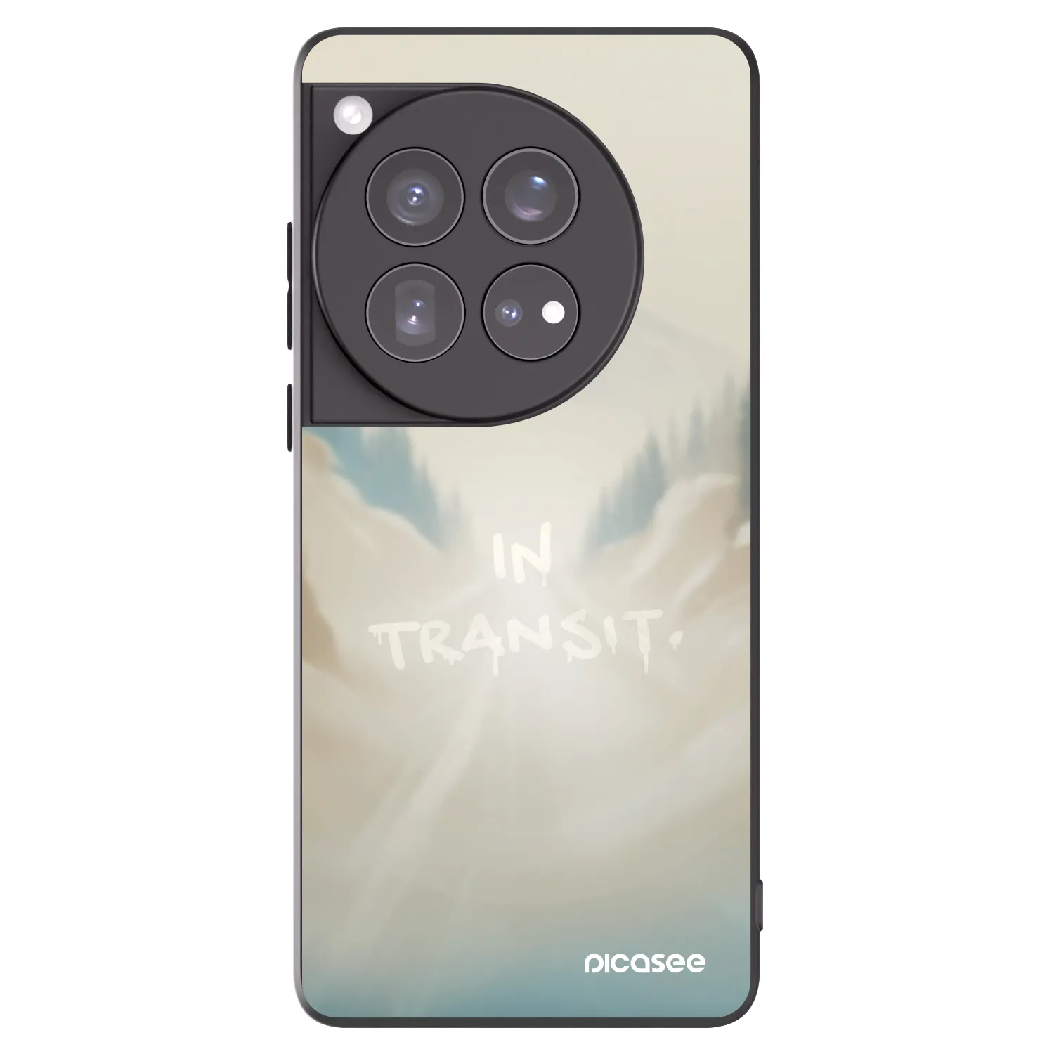 Picasee silikonowe czarne etui na OnePlus 12 5G - IN TRANSIT