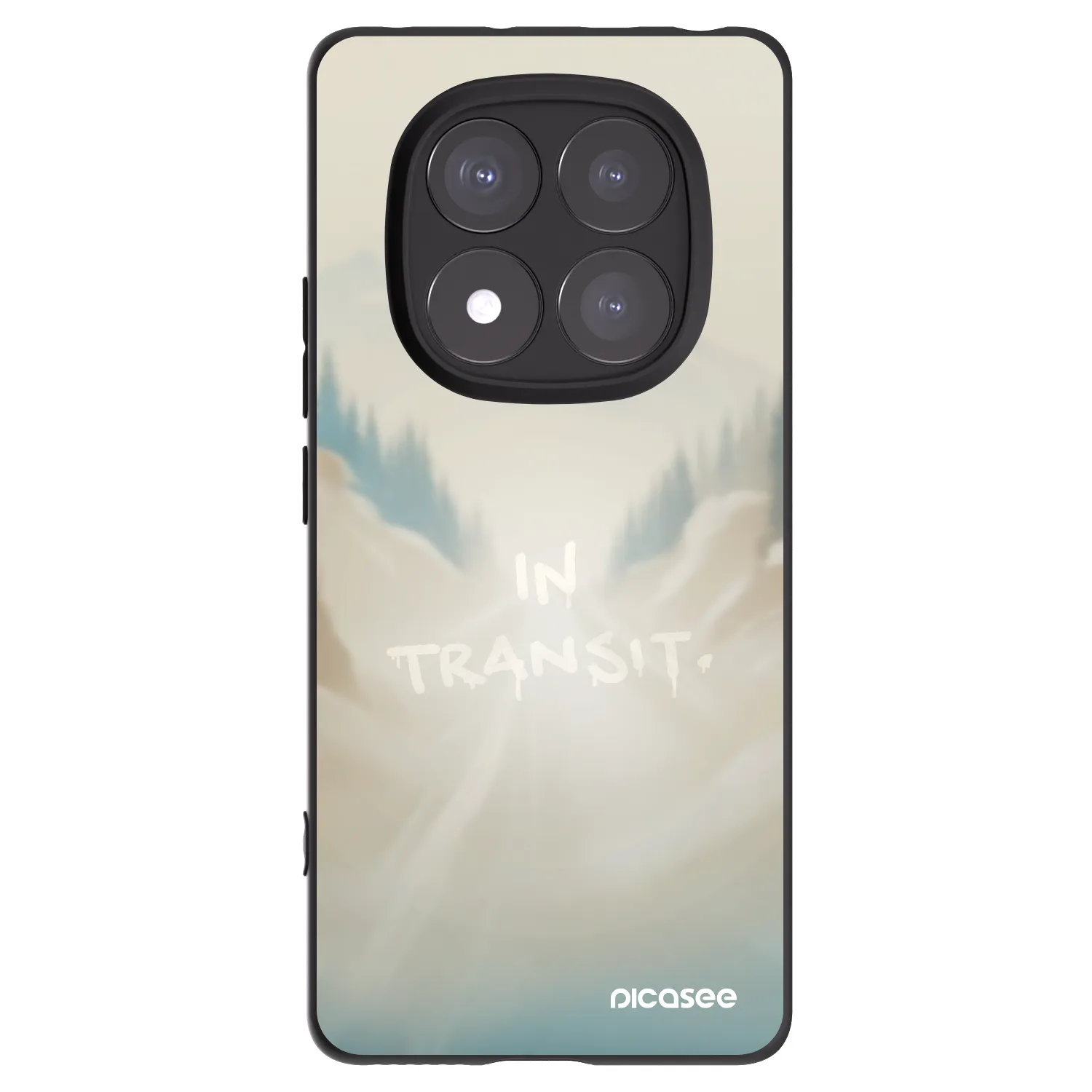 Picasee silikonowe czarne etui na Xiaomi Redmi Note 14 Pro+ 5G - IN TRANSIT