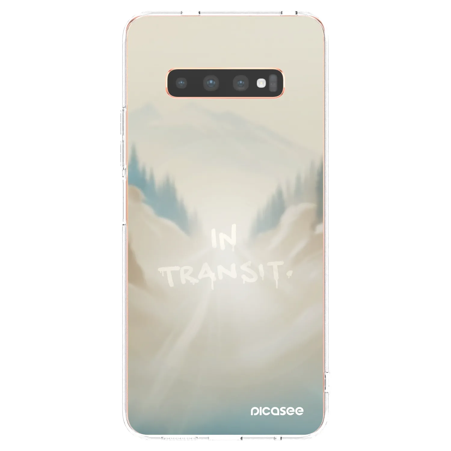Picasee silikonowe przeźroczyste etui na Samsung Galaxy S10 Plus G975 - IN TRANSIT