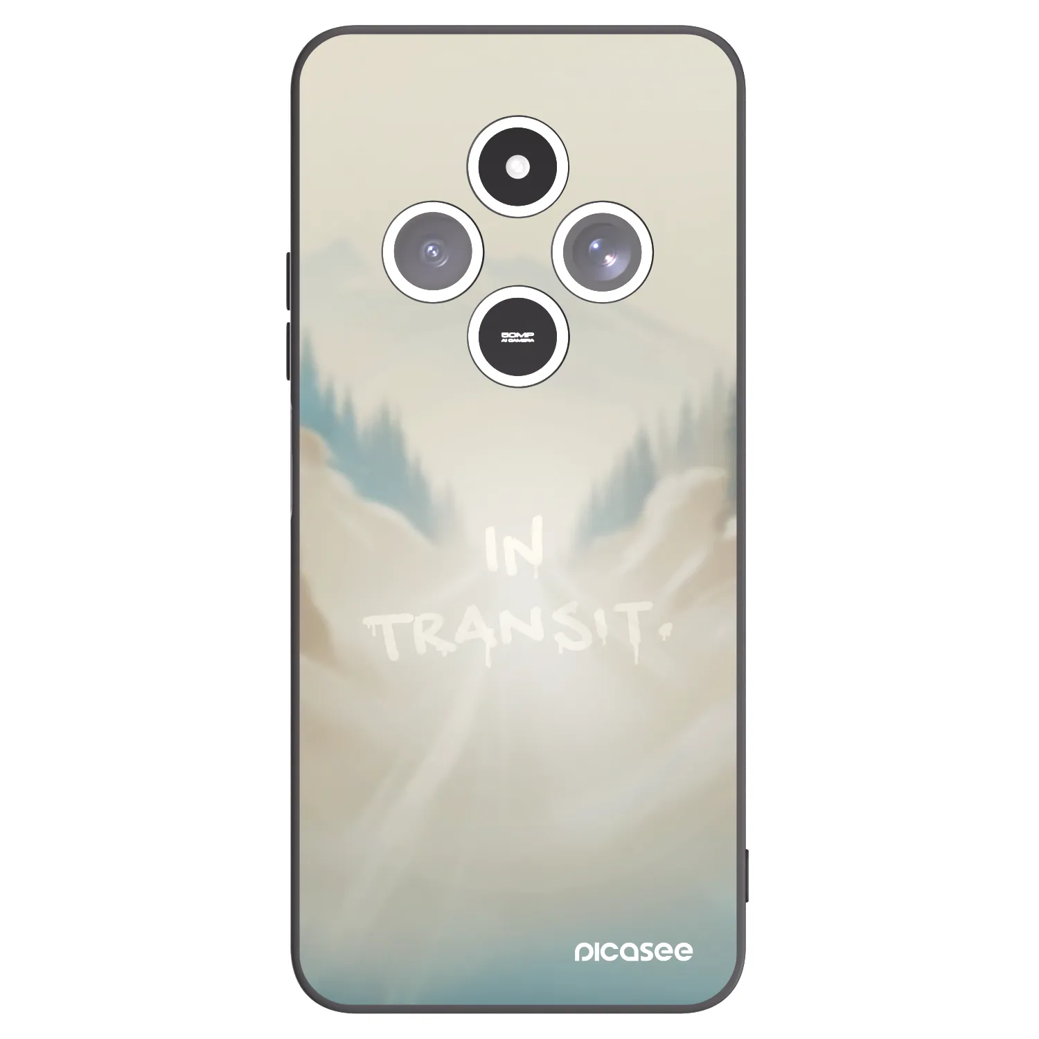Picasee silikonowe czarne etui na Xiaomi Redmi 14C - IN TRANSIT