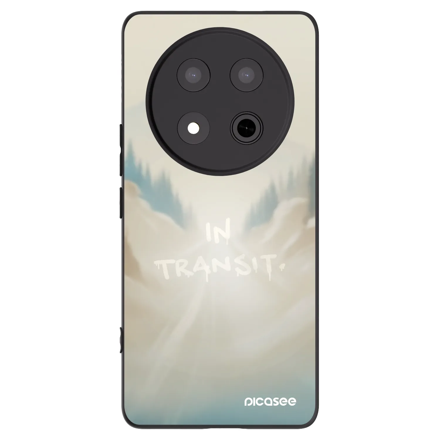 Picasee silikonowe czarne etui na Honor Magic7 Lite 5G - IN TRANSIT