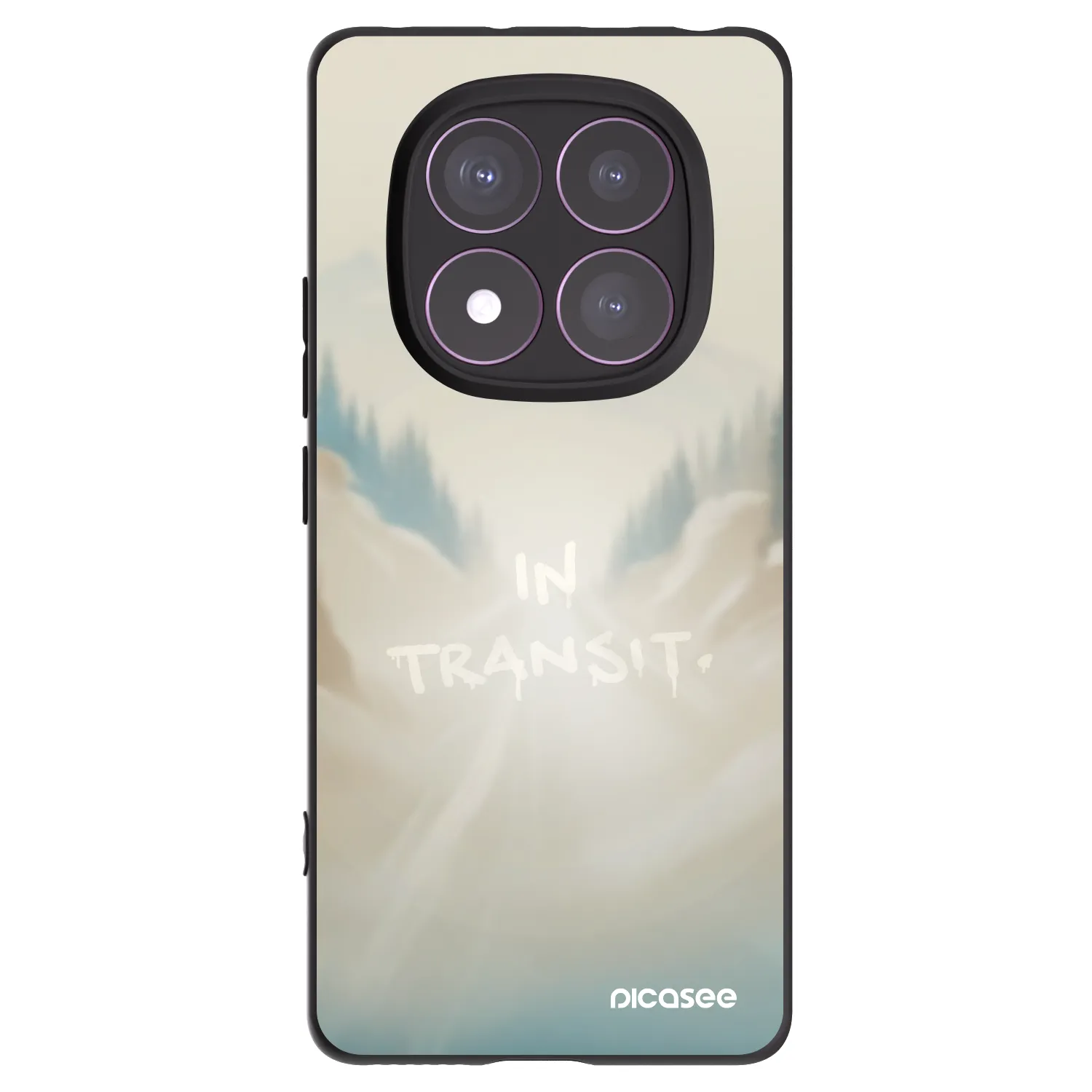 Picasee silikonowe czarne etui na Xiaomi Redmi Note 14 Pro 4G - IN TRANSIT