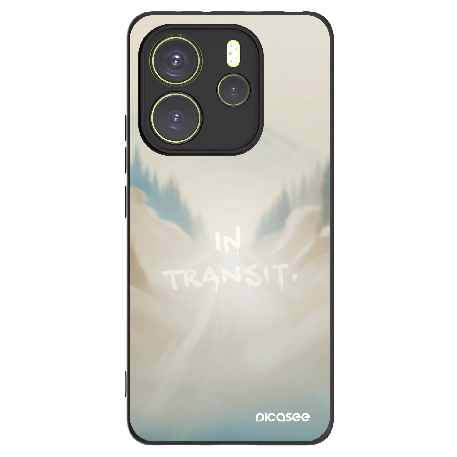 Picasee silikonowe czarne etui na Xiaomi Redmi Note 14 4G - IN TRANSIT