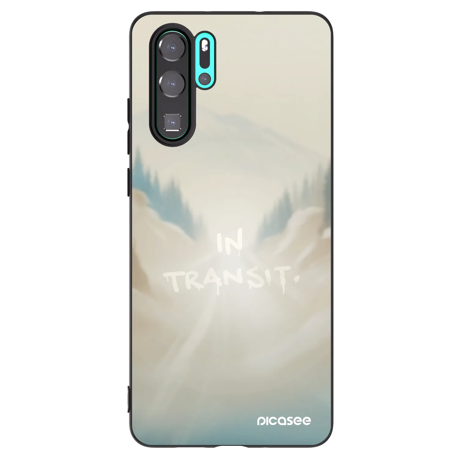 Picasee silikonowe czarne etui na Huawei P30 Pro - IN TRANSIT
