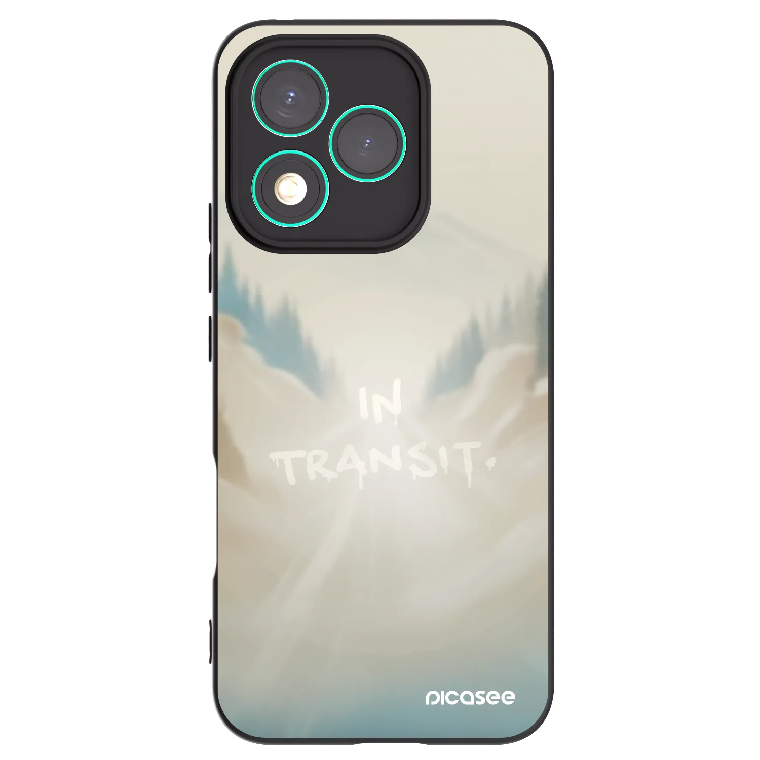 Picasee silikonowe czarne etui na Honor 400 Lite 5G - IN TRANSIT