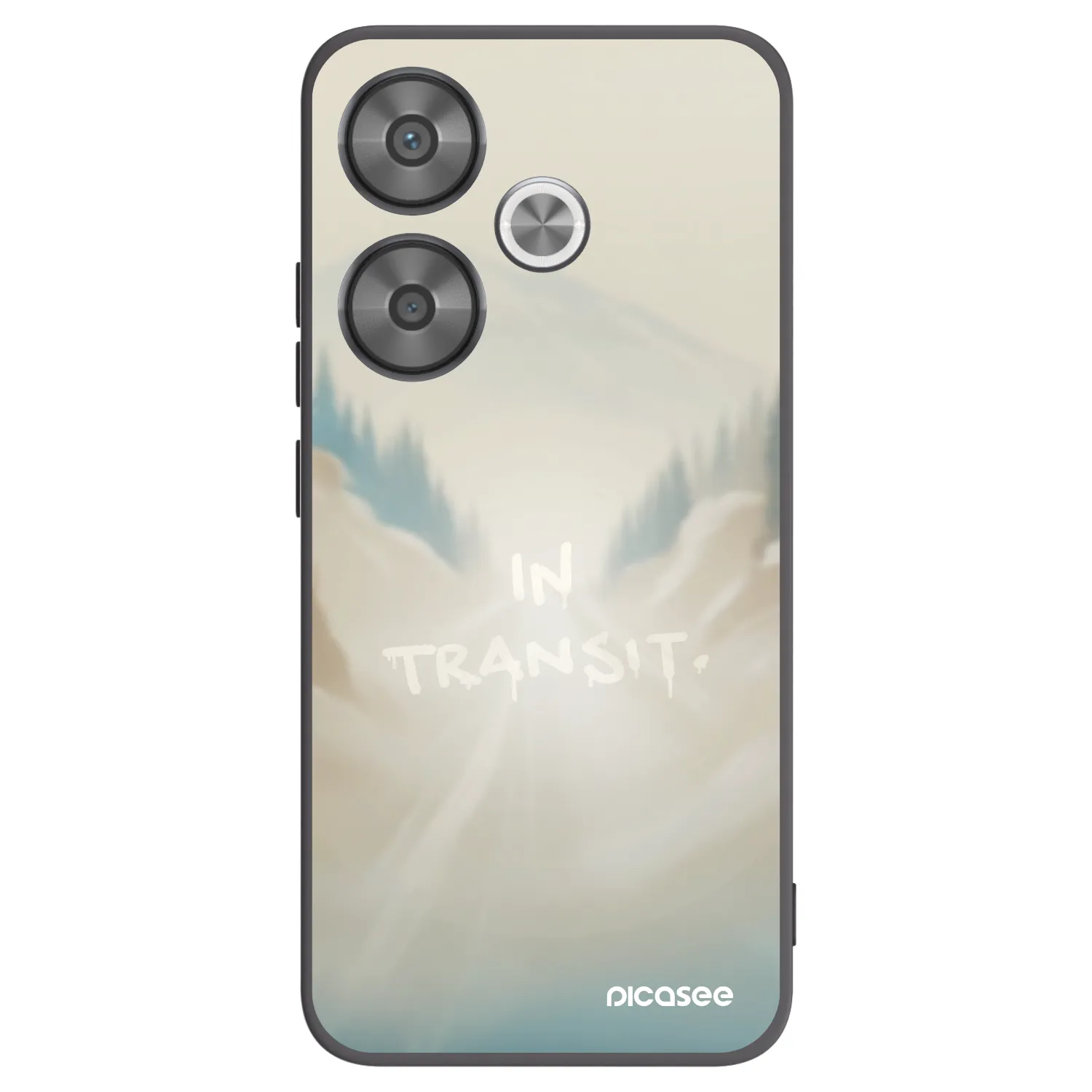 Picasee silikonowe czarne etui na Xiaomi Poco F6 - IN TRANSIT
