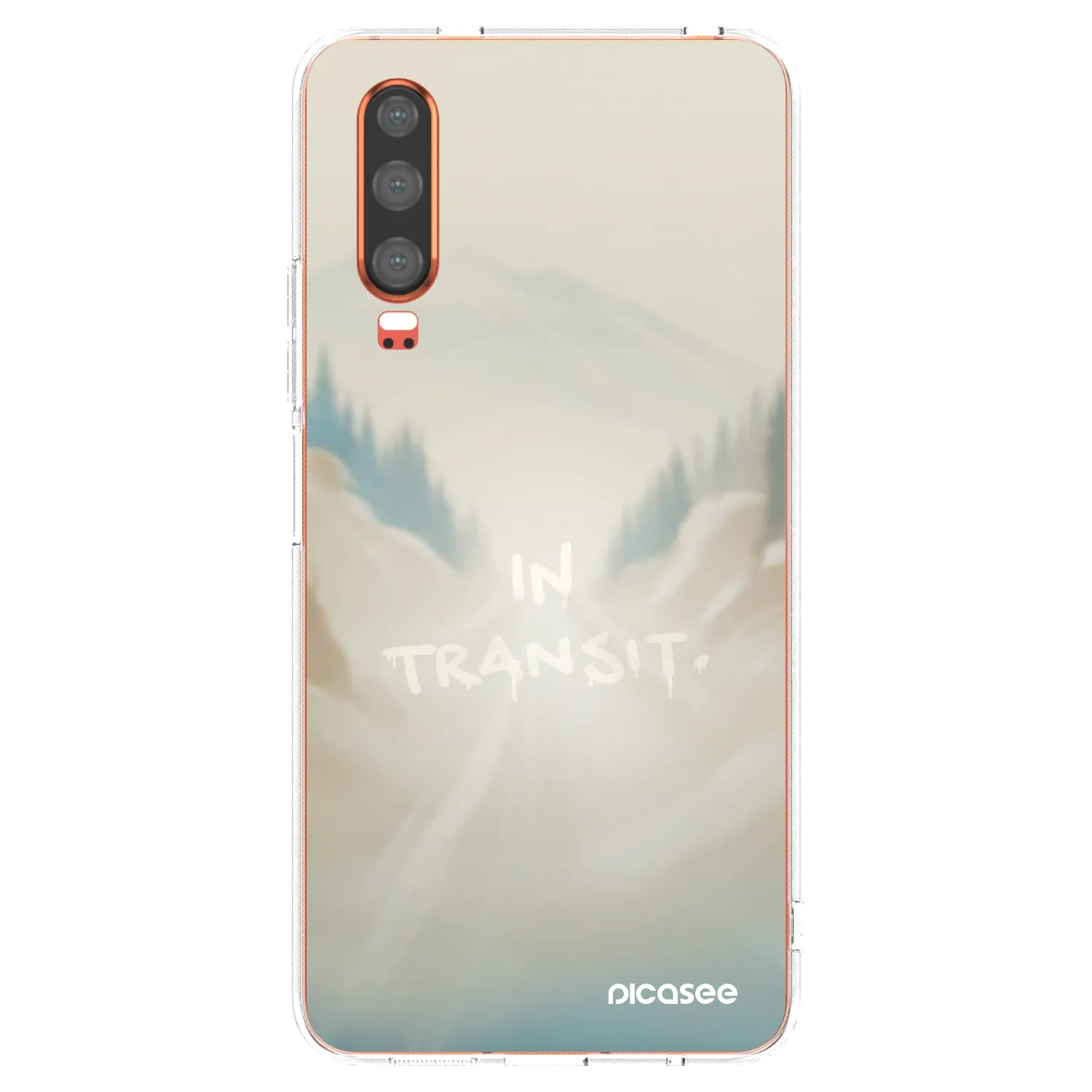 Picasee silikonowe przeźroczyste etui na Huawei P30 - IN TRANSIT
