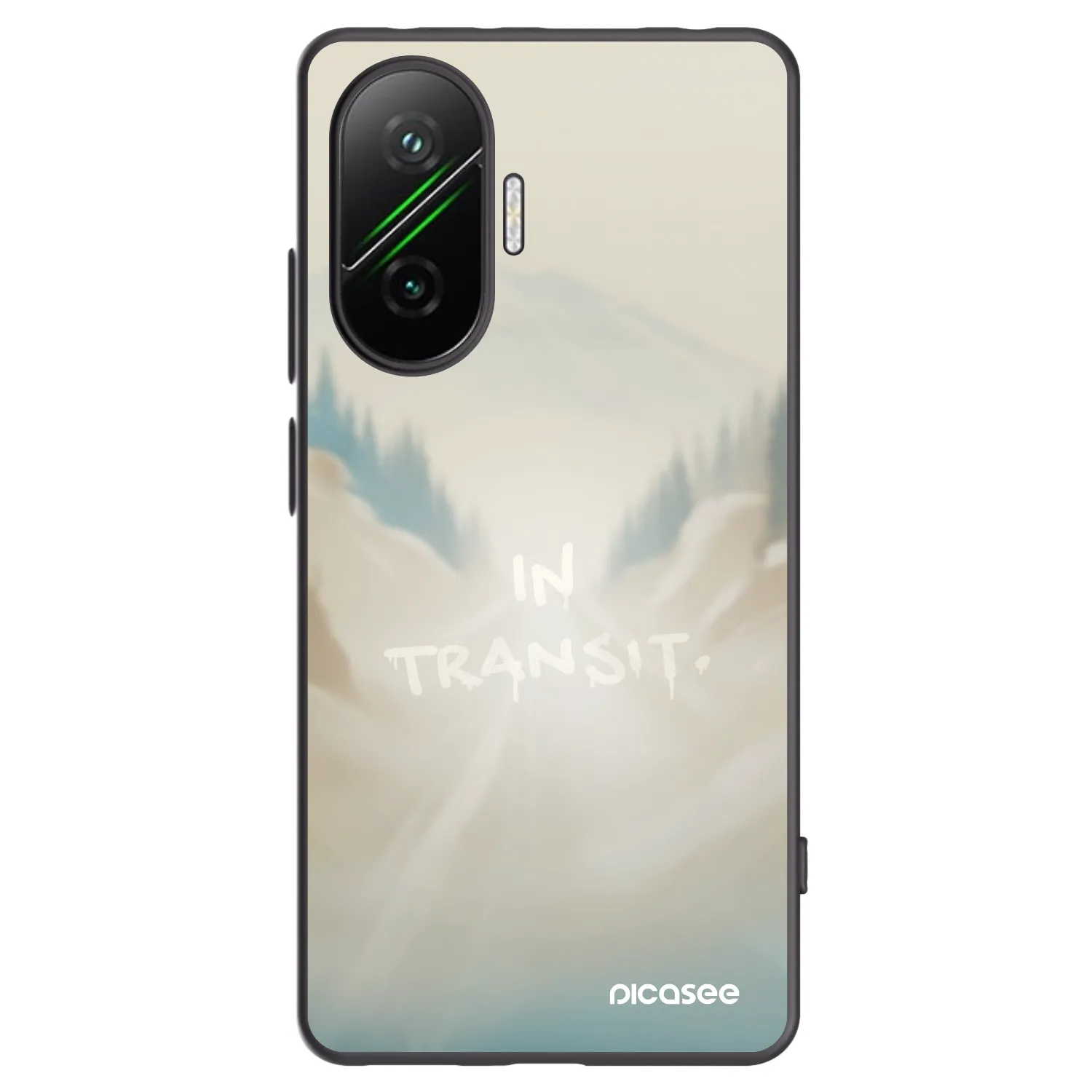 Picasee silikonowe czarne etui na Xiaomi Poco F7 Pro 5G - IN TRANSIT