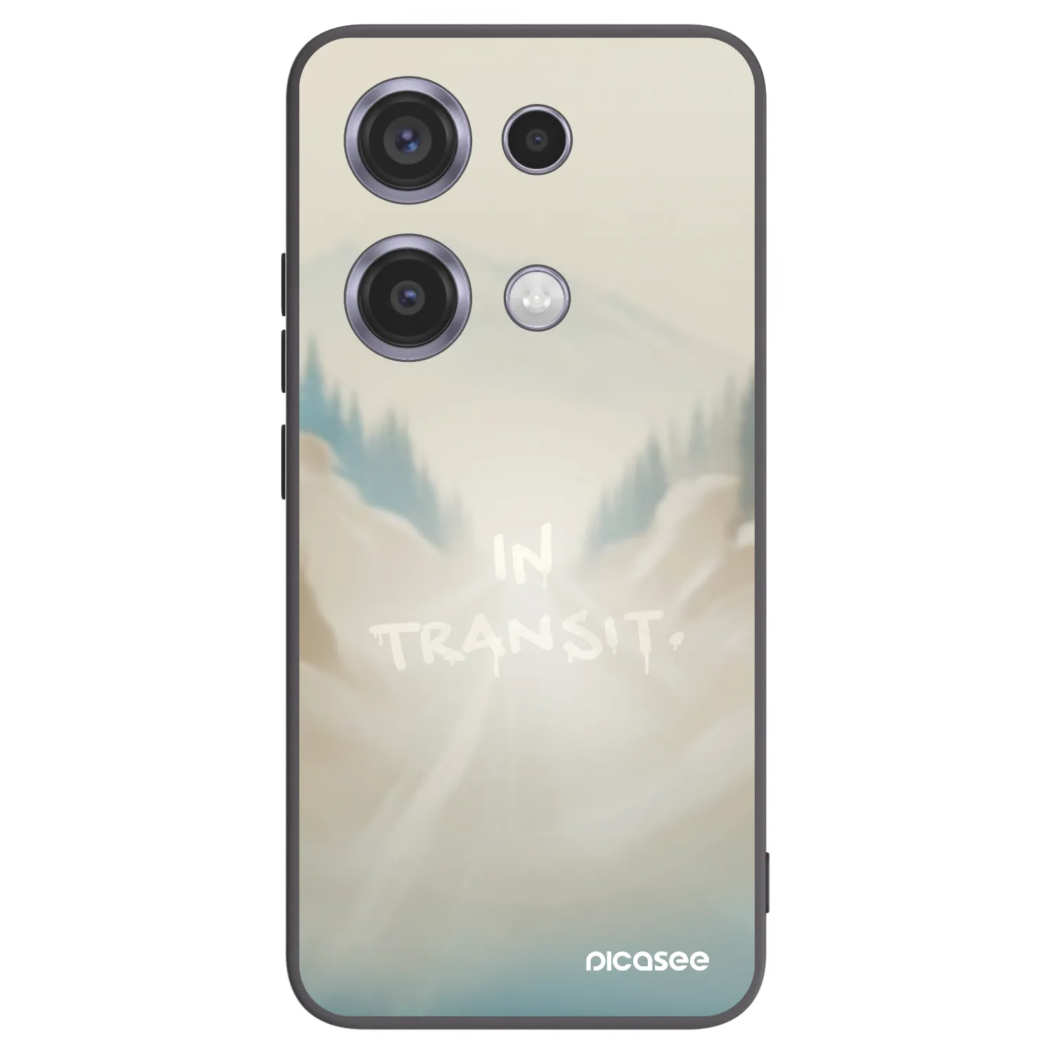 Picasee silikonowe czarne etui na Xiaomi Redmi Note 14S - IN TRANSIT