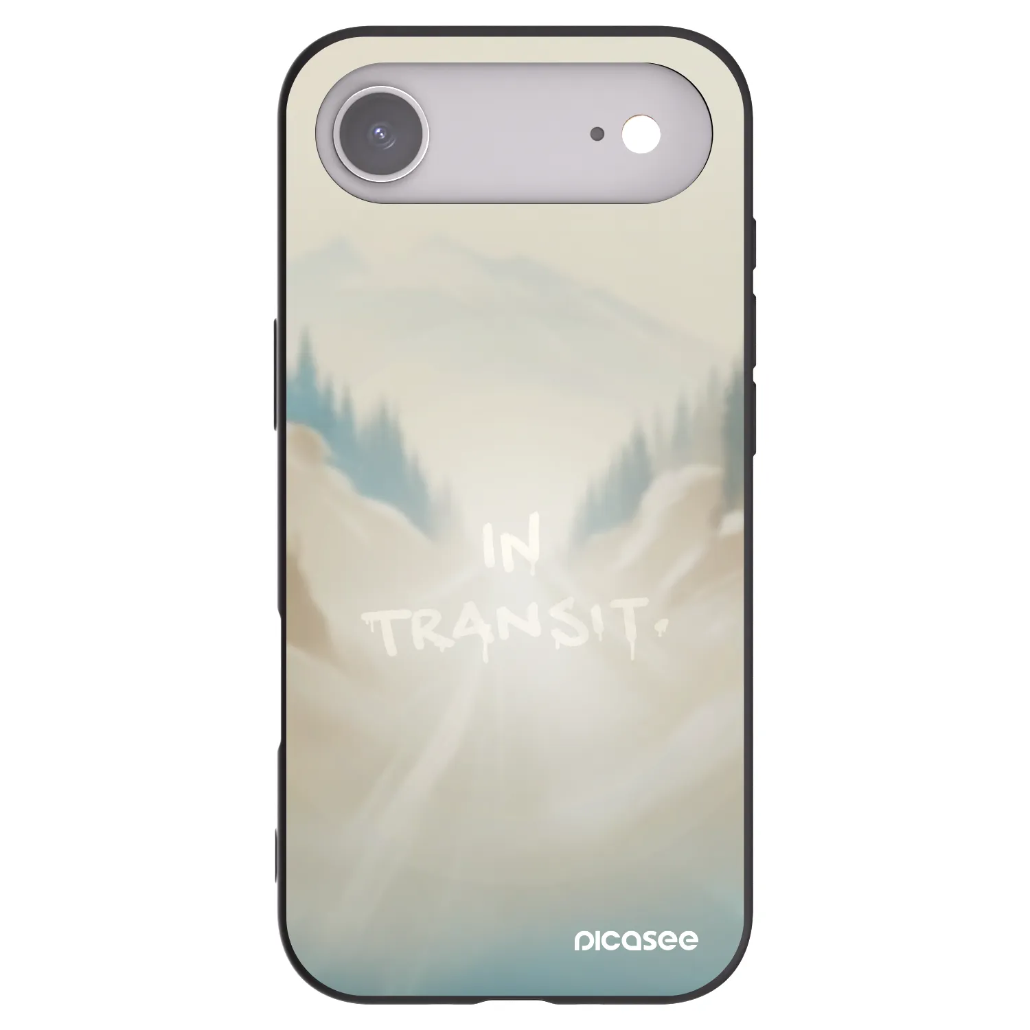 Picasee silikonowe czarne etui na Apple iPhone Air - IN TRANSIT