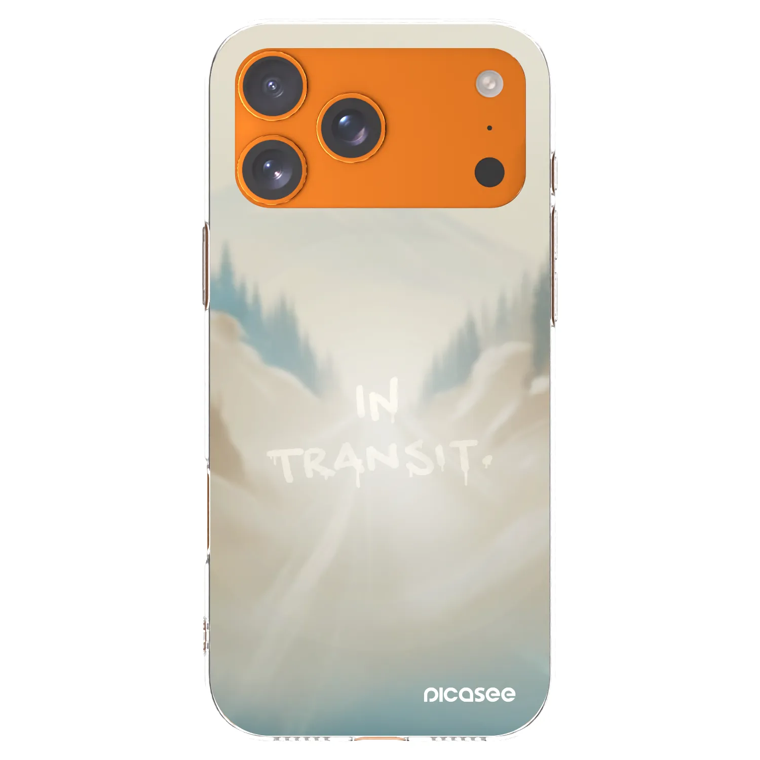 Picasee silikonowe przeźroczyste etui na Apple iPhone 17 Pro Max - IN TRANSIT