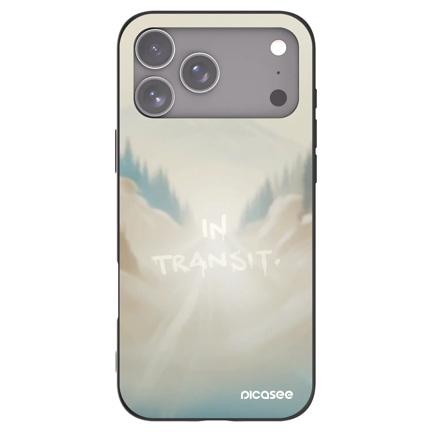 Picasee silikonowe czarne etui na Apple iPhone 17 Pro Max - IN TRANSIT