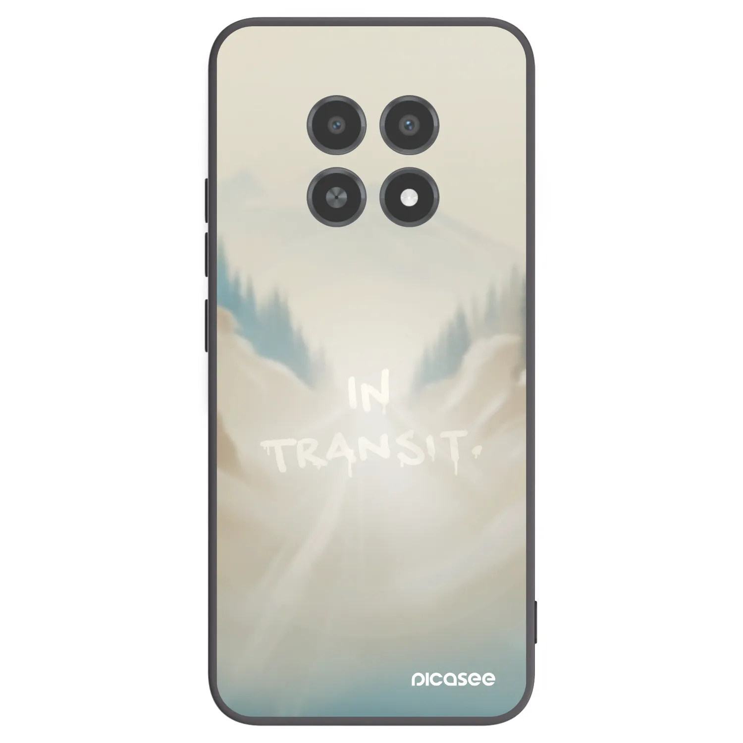 Picasee silikonowe czarne etui na Realme 12X - IN TRANSIT