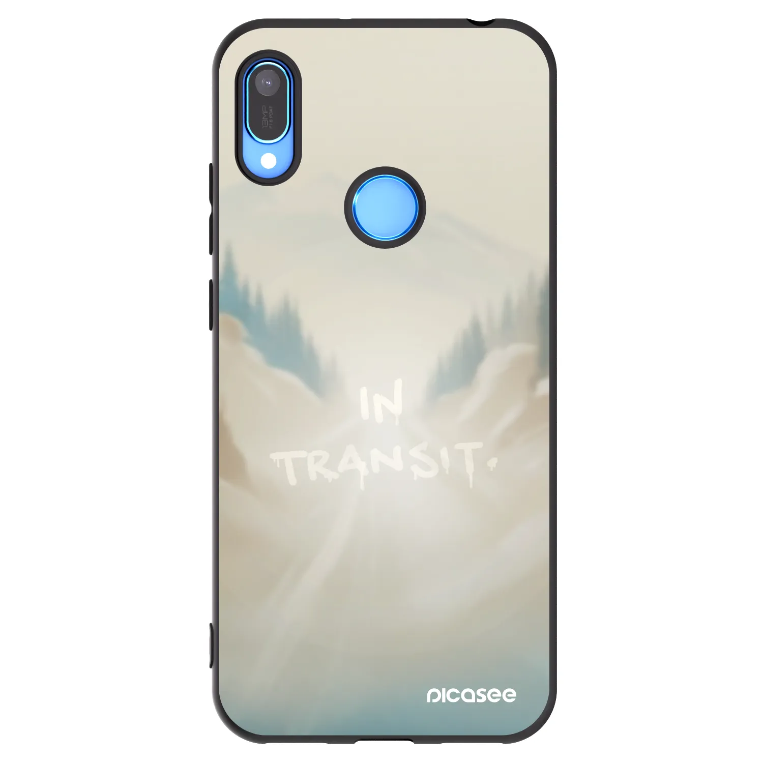 Picasee silikonowe czarne etui na Huawei Y6 2019 - IN TRANSIT