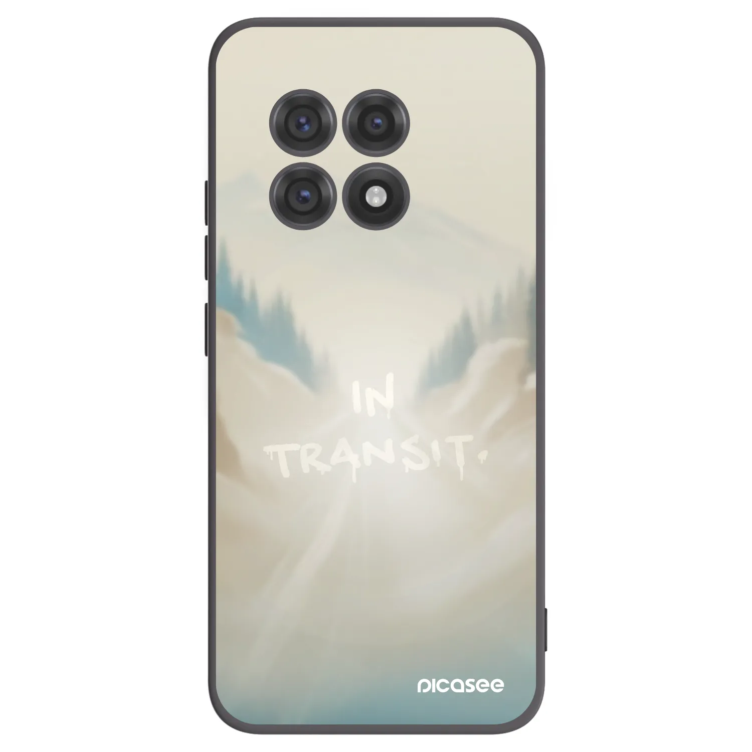 Picasee silikonowe czarne etui na OnePlus 13R 5G - IN TRANSIT