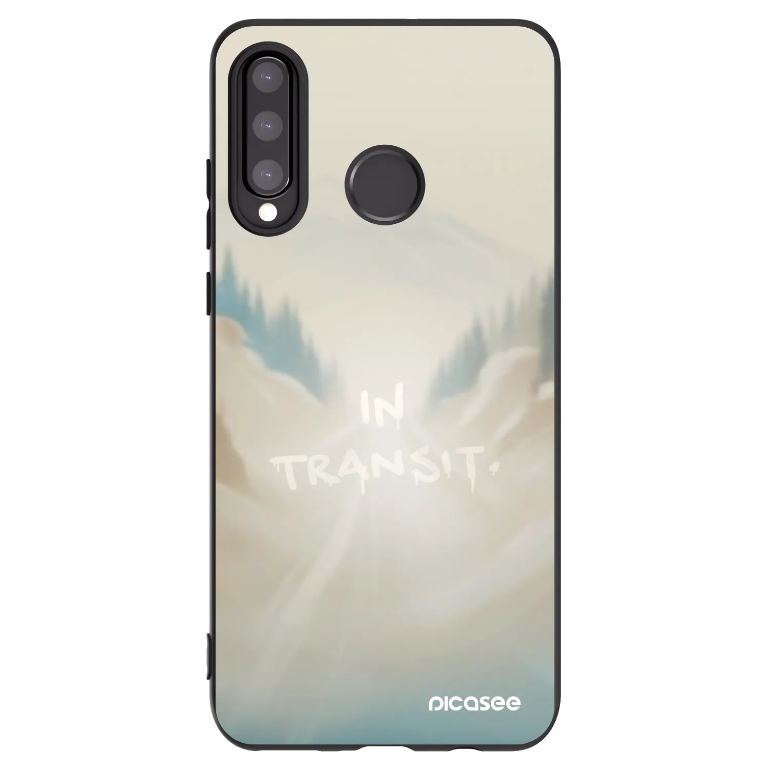 Picasee silikonowe czarne etui na Huawei P30 Lite - IN TRANSIT