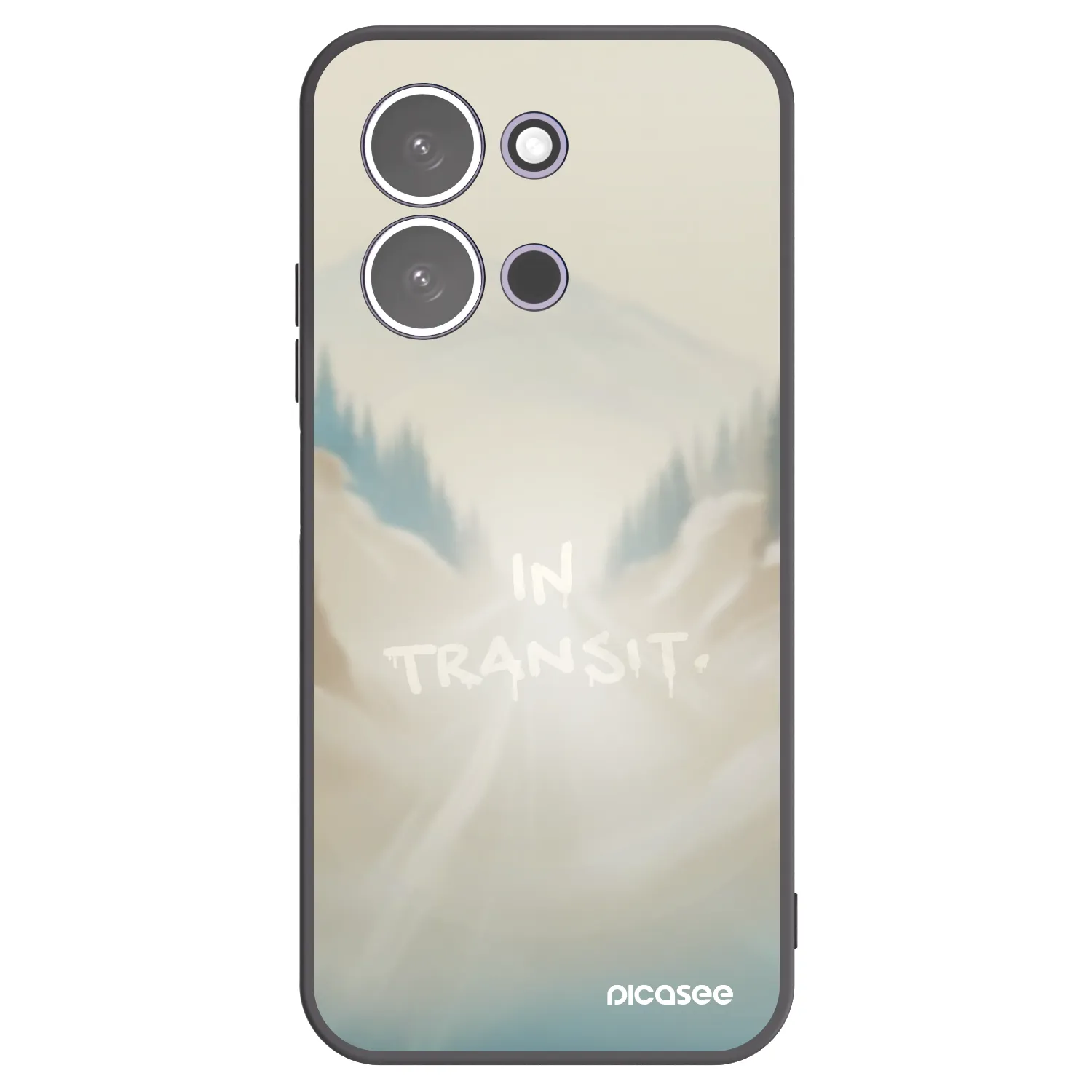 Picasee silikonowe czarne etui na Xiaomi Redmi 15C 5G - IN TRANSIT