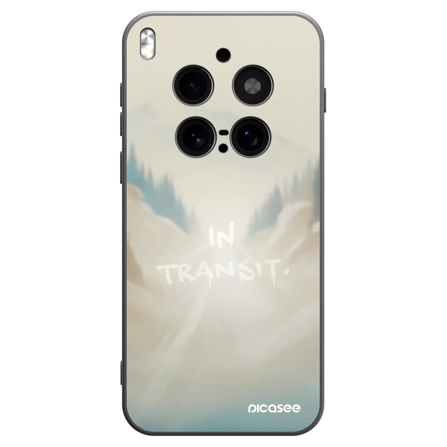 Picasee silikonowe czarne etui na Vivo X300 Pro - IN TRANSIT