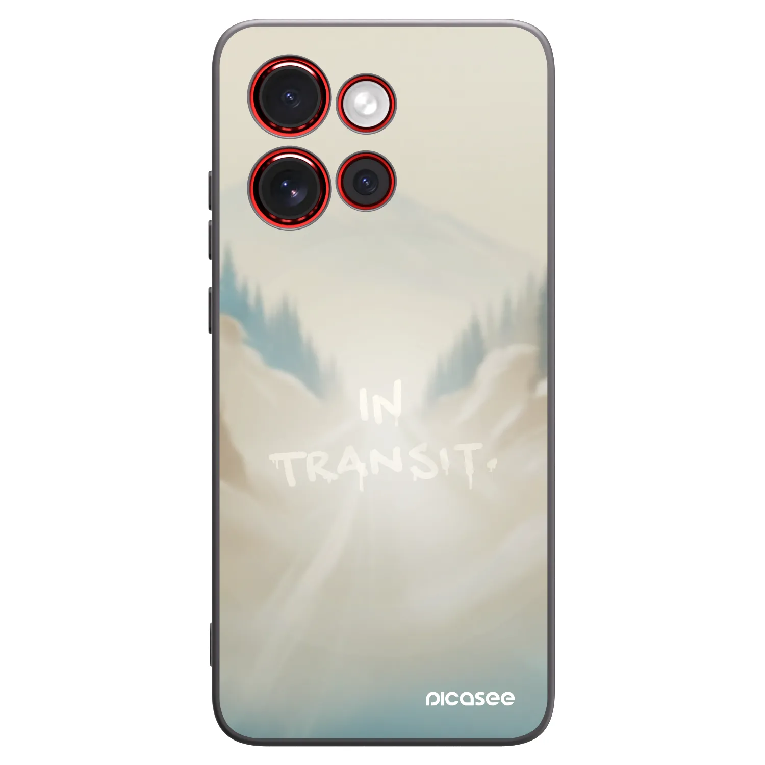 Picasee silikonowe czarne etui na Motorola Edge 60 Neo 5G - IN TRANSIT