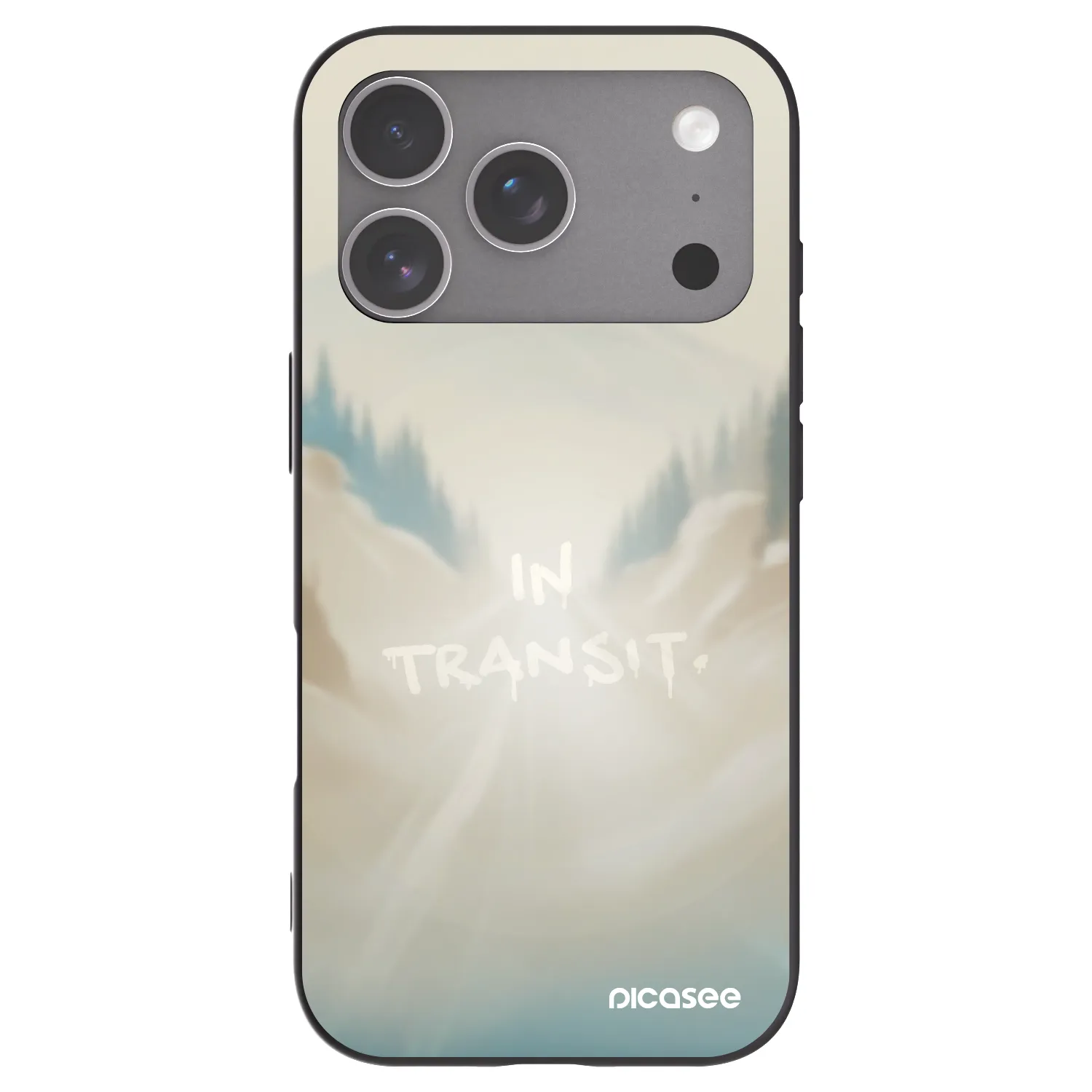 Picasee silikonowe czarne etui na Apple iPhone 18 Pro - IN TRANSIT